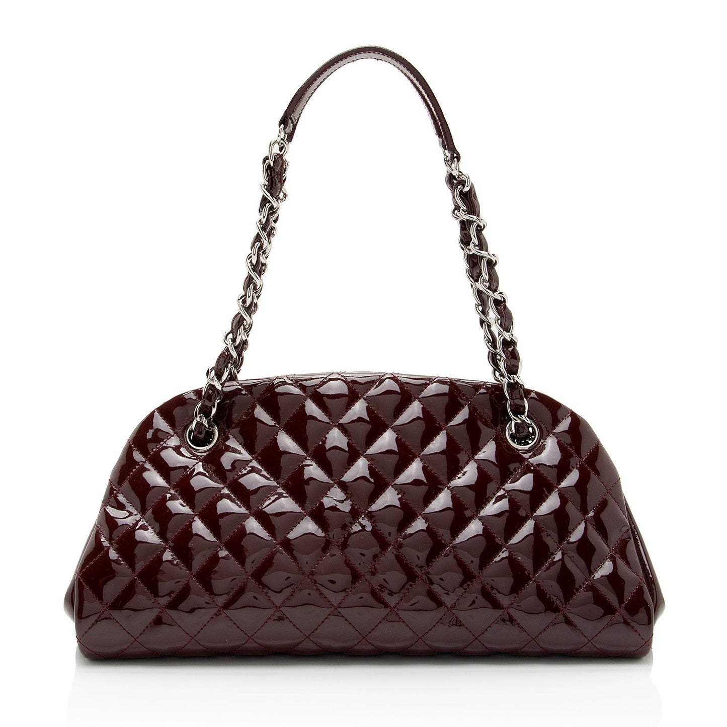 Chanel Patent Just Mademoiselle Bowler SHF-HKPpy4 Leather Handbag
