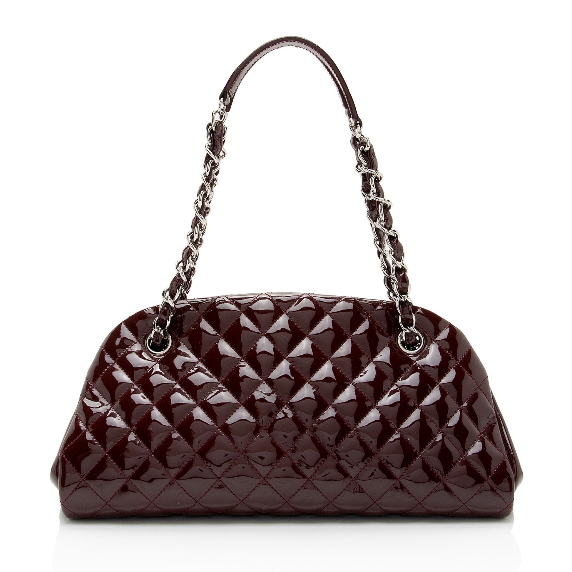 Chanel Patent Just Mademoiselle Bowler SHF-HKPpy4 Leather Handbag