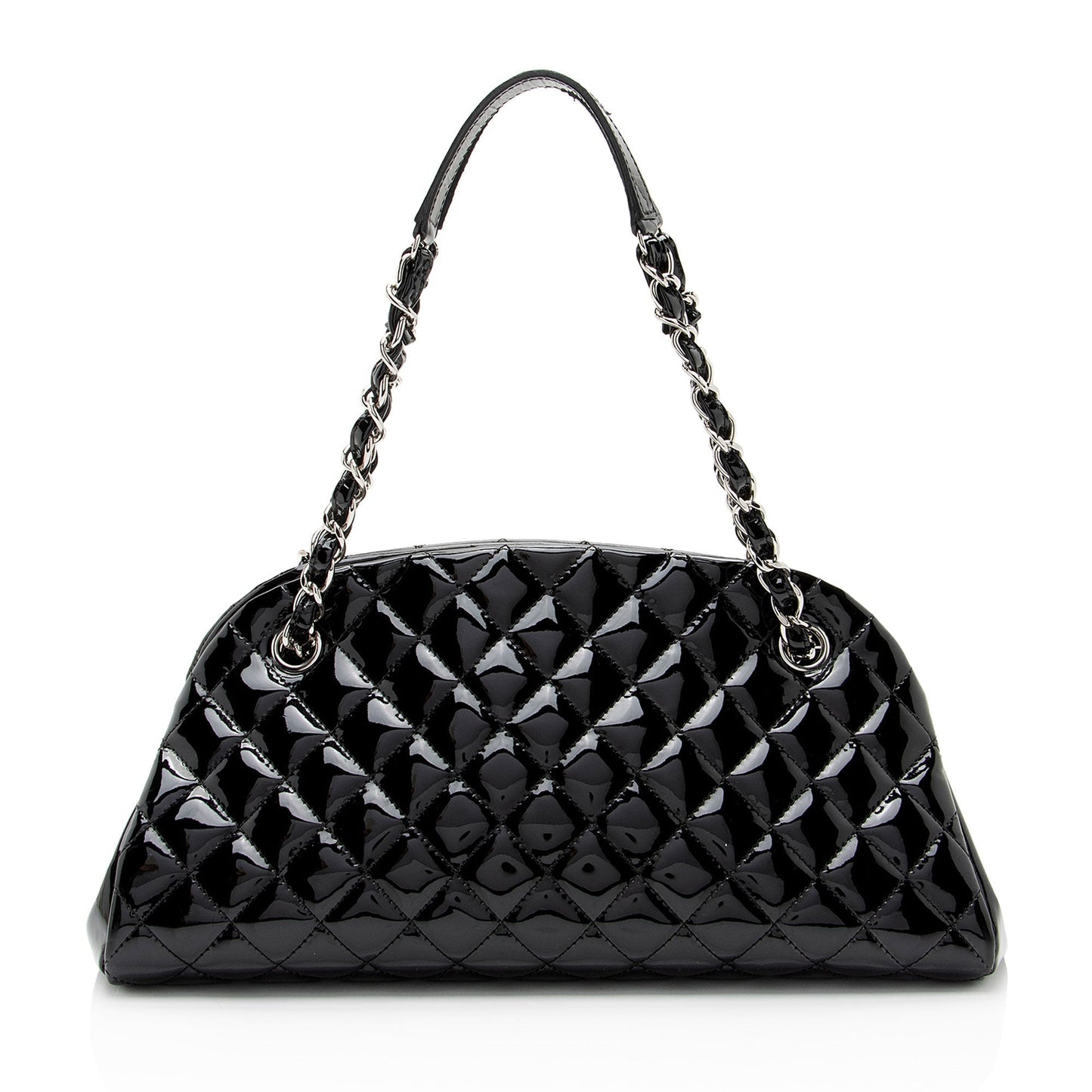 Chanel Patent Just Mademoiselle Bowler SHF-xTHbdI Leather Handbag