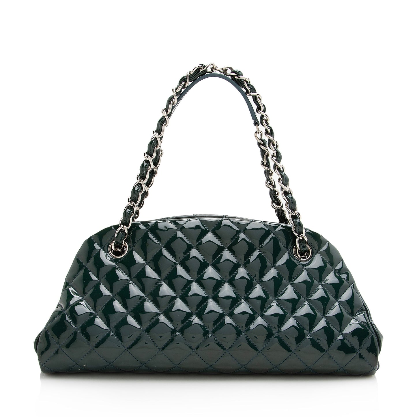 Chanel Patent Just Mademoiselle Bowler Satchel SHF Leather Satchel Bag