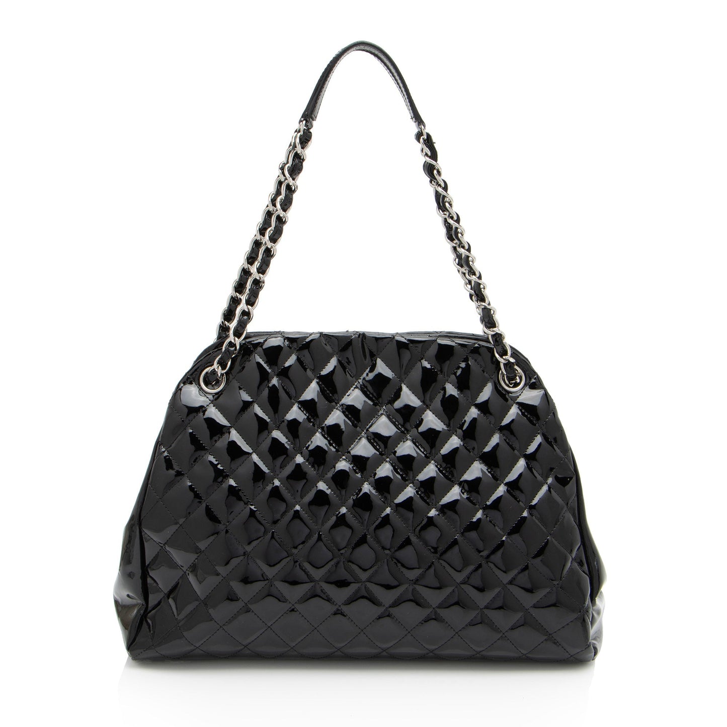 Chanel Patent Just Mademoiselle Bowler SHF-ELuN7V Leather Handbag