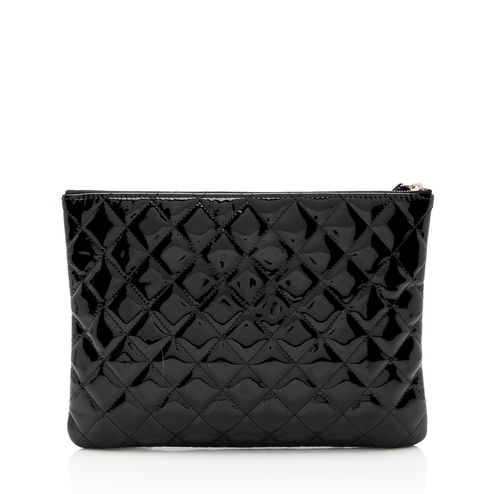 Chanel Patent O- SHF-aLyKNf Leather Handbag