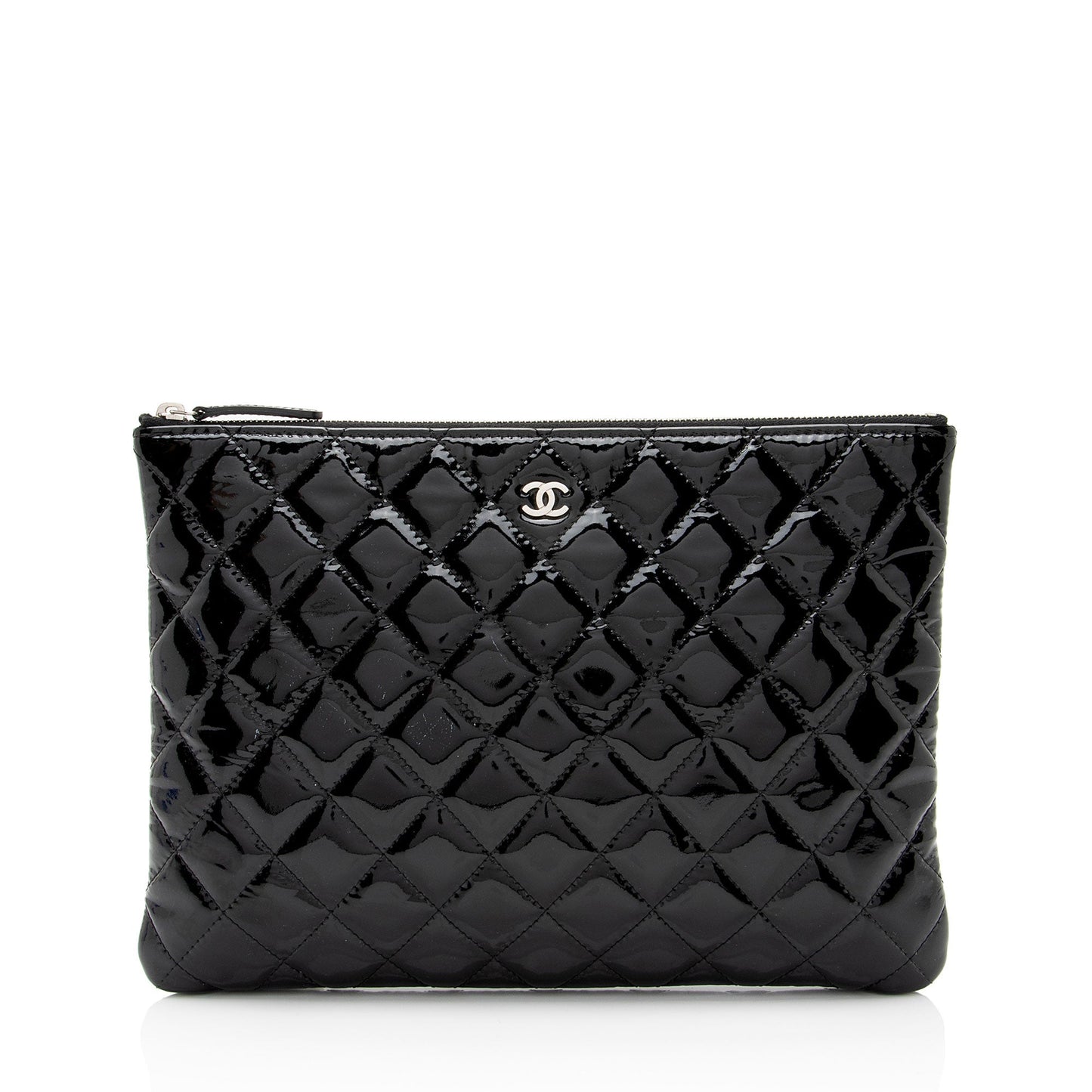 Chanel Patent O- SHF-aLyKNf Leather Handbag