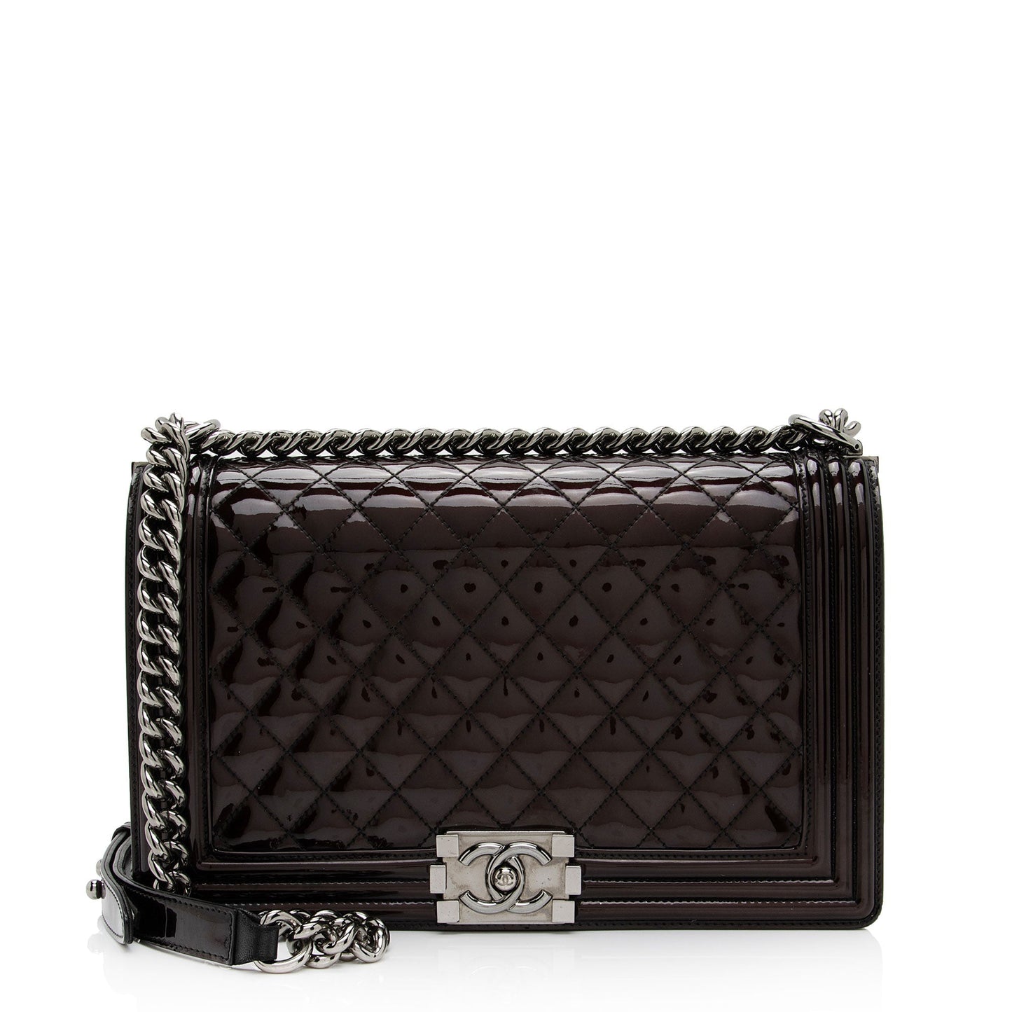 Chanel Patent New Boy SHF-IqsKqV Leather Handbag
