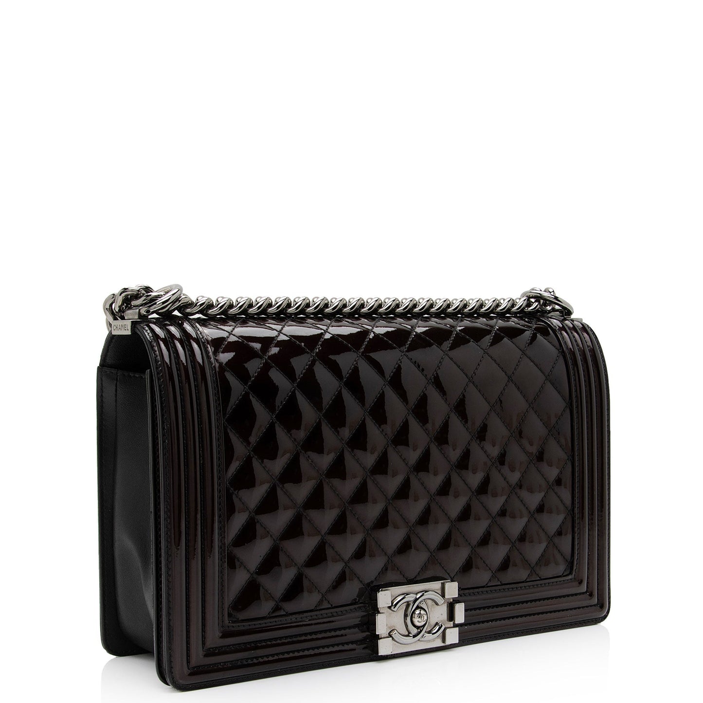Chanel Patent New Boy SHF-IqsKqV Leather Handbag