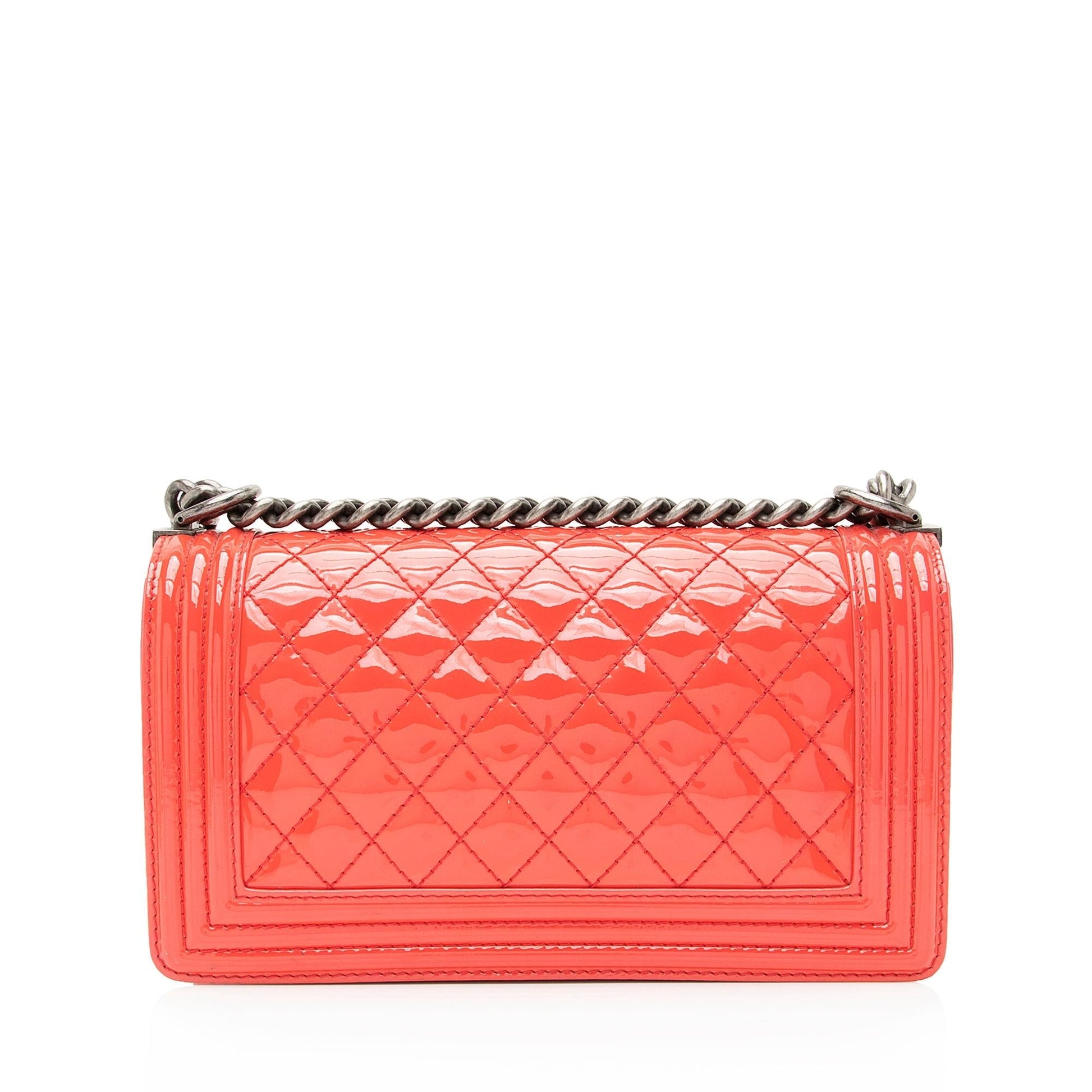 Chanel Patent Old Boy SHF Leather Handbag