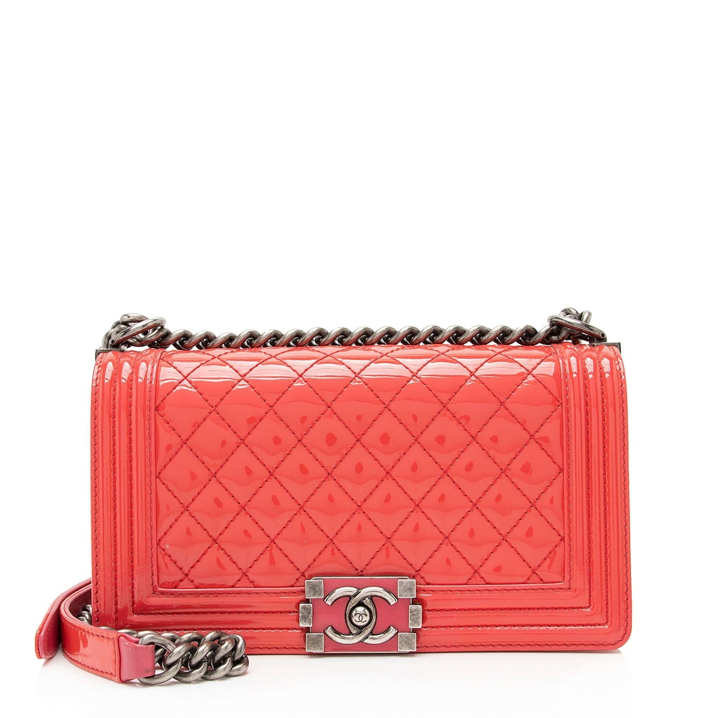 Chanel Patent Old Boy SHF Leather Handbag