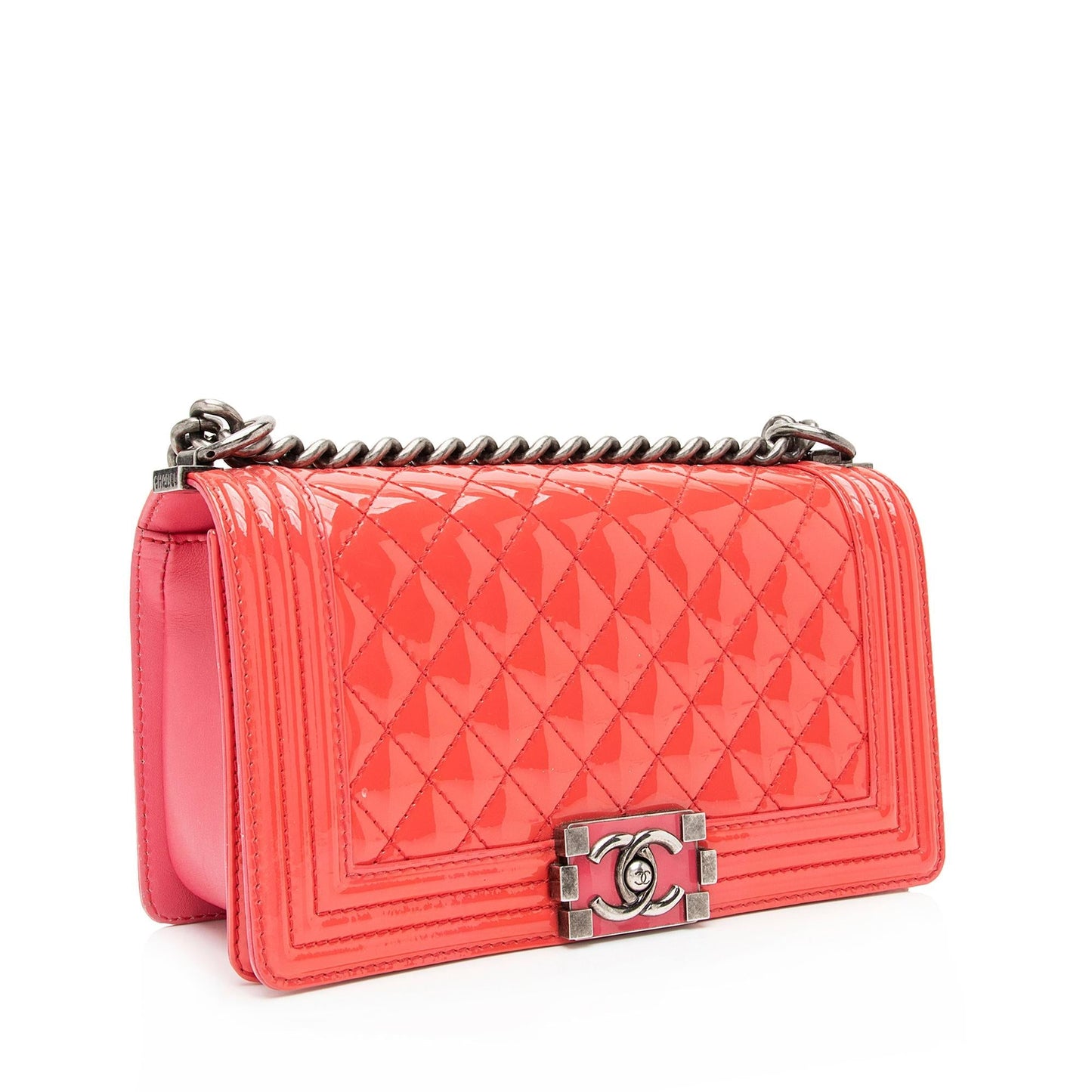 Chanel Patent Old Boy SHF Leather Handbag