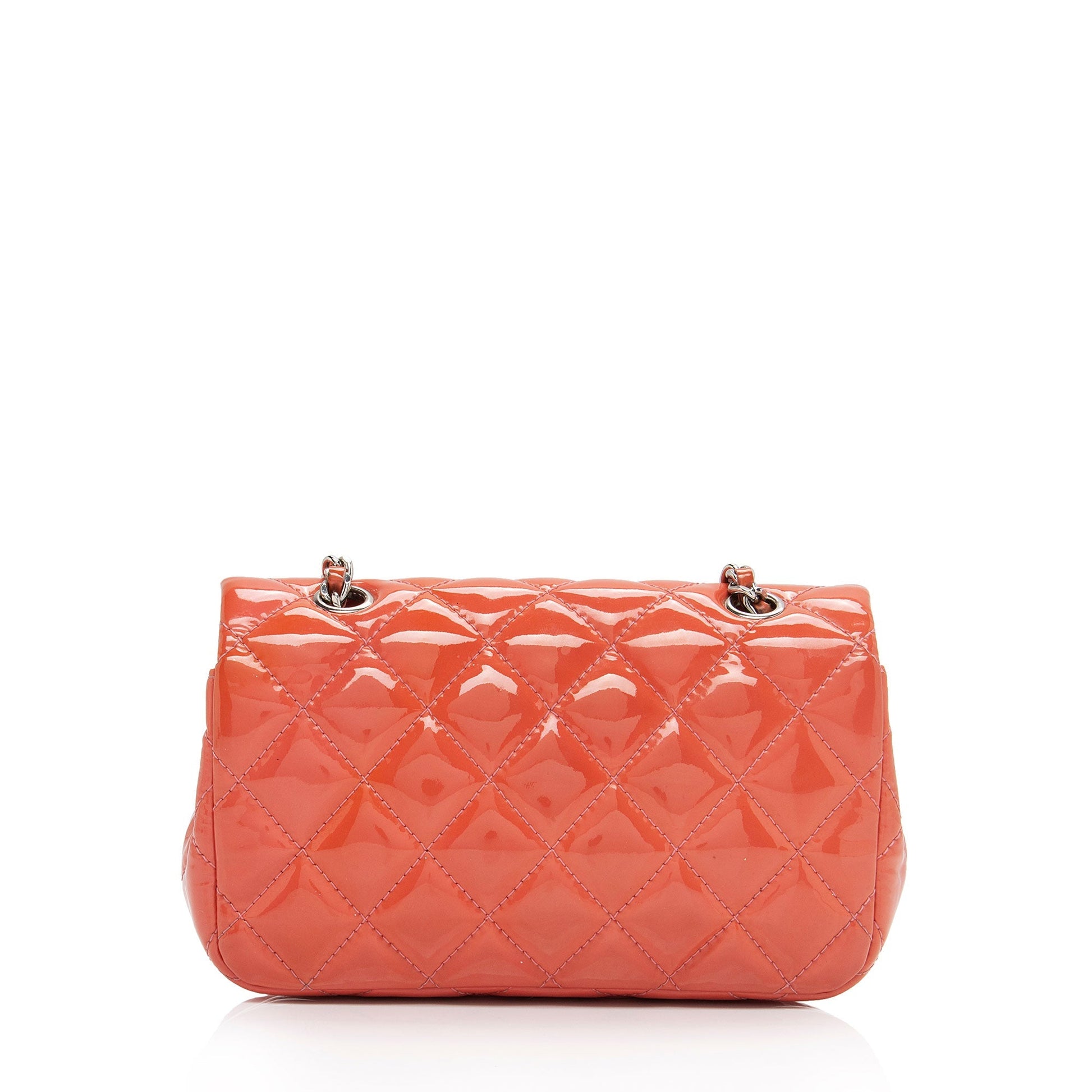 Chanel Patent Rectangular Extra Flap Leather Shoulder Bag