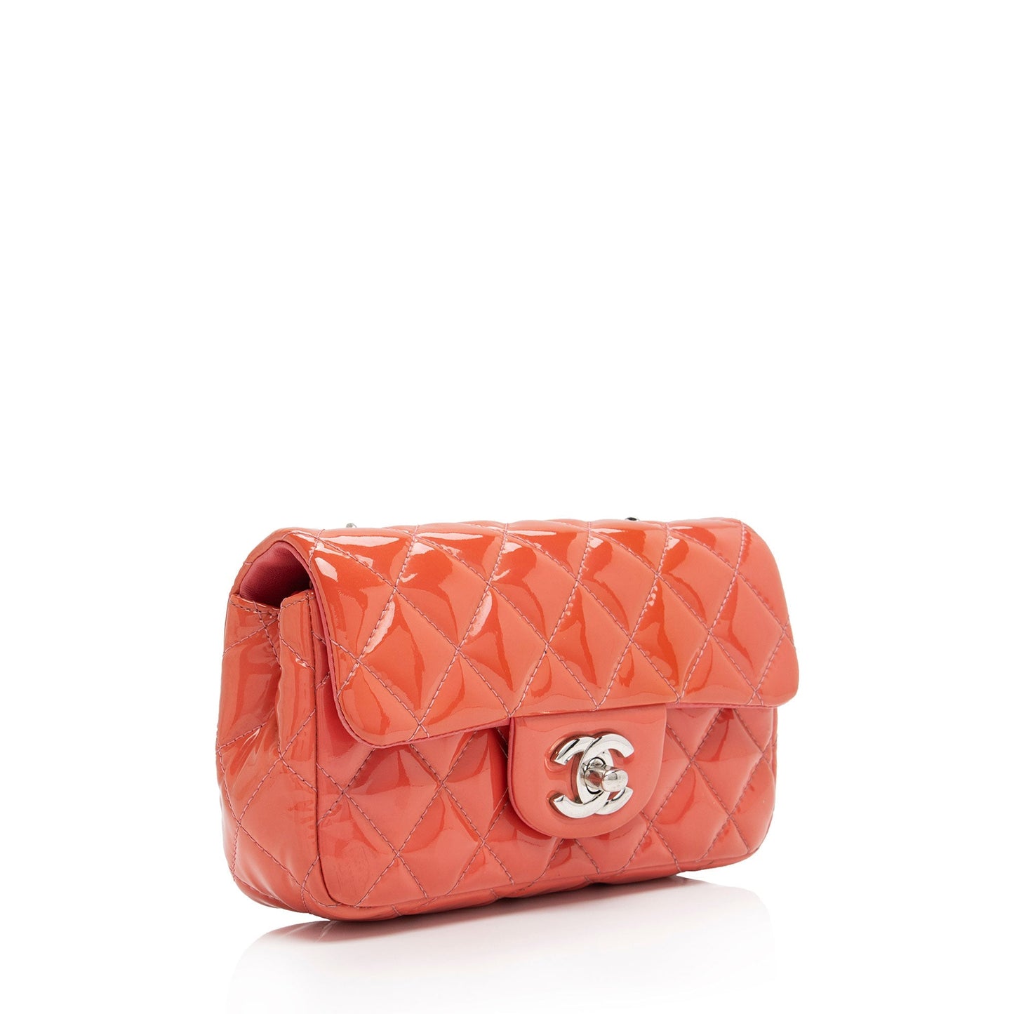 Chanel Patent Rectangular Extra Flap Leather Shoulder Bag