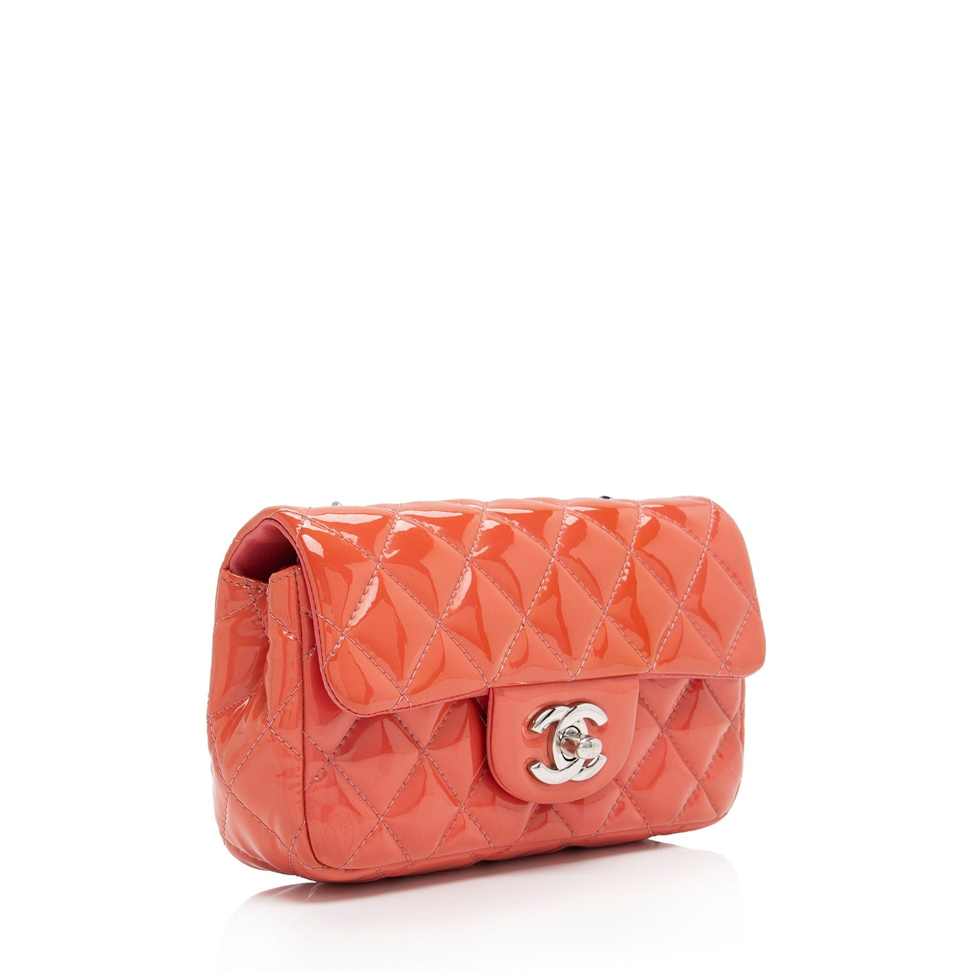 Chanel Patent Rectangular Extra Flap Leather Shoulder Bag