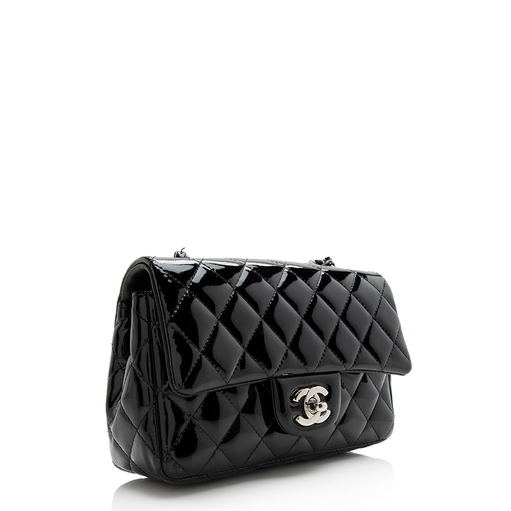 Chanel Patent Rectangular Flap SHF Leather Shoulder Bag