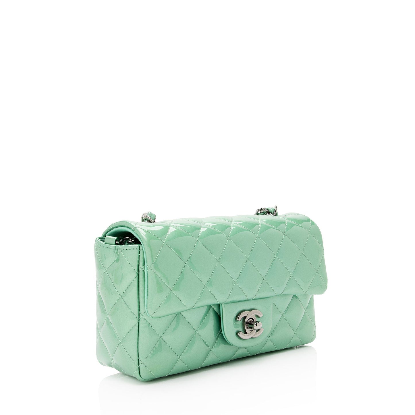 Chanel Patent Rectangular Flap SHF-ZhLCor Leather Shoulder Bag