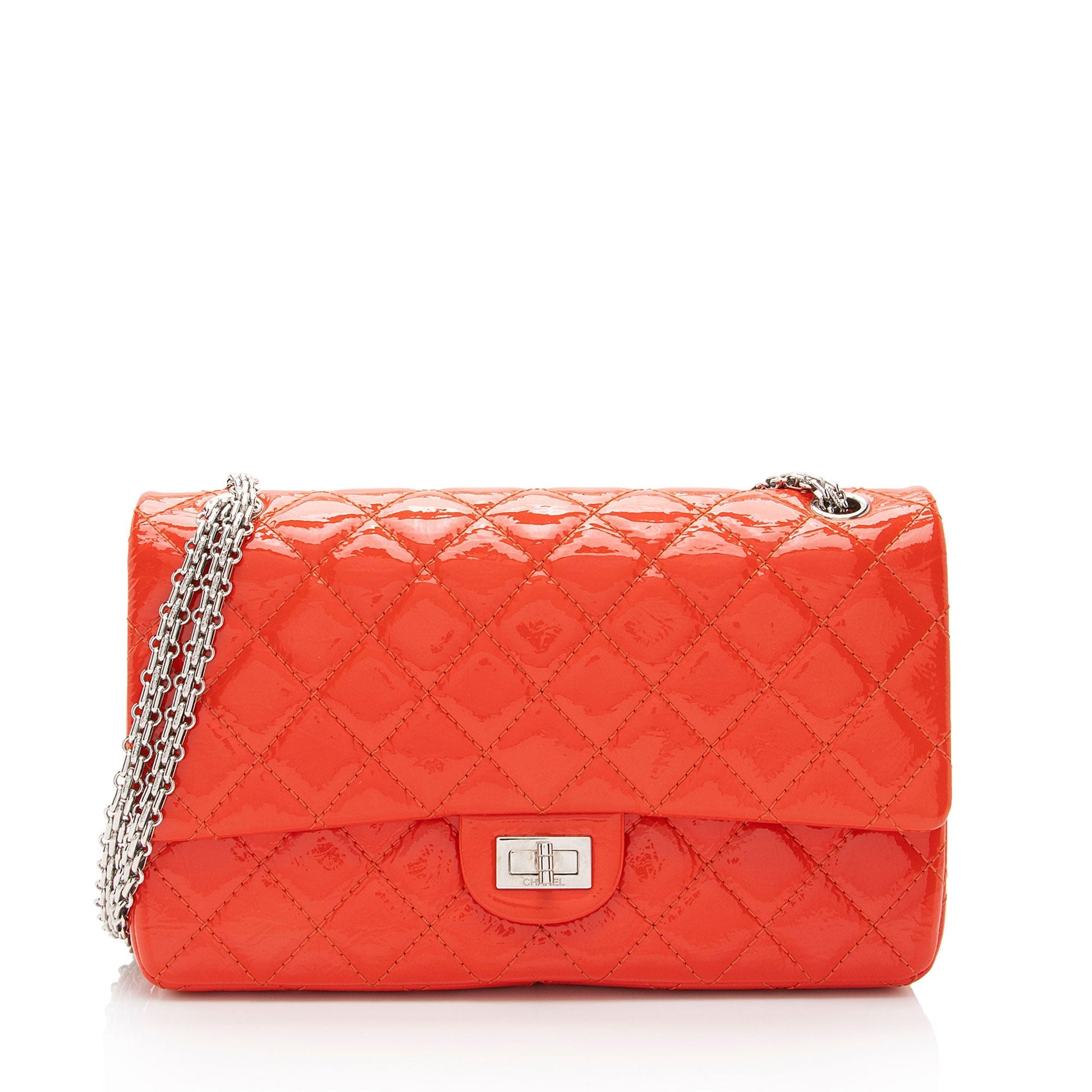 Chanel Patent Reissue 226 Double Flap Leather Shoulder Bag
