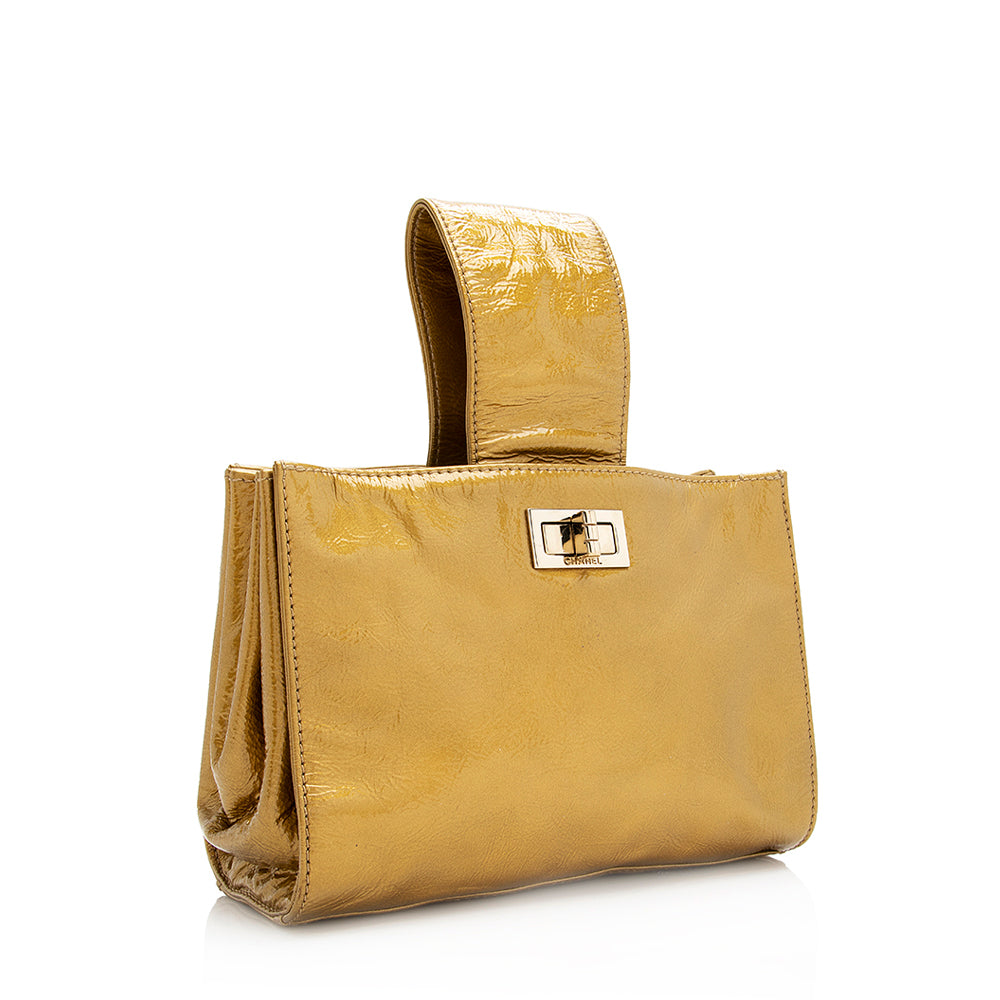 Chanel Patent Reissue 2.55 SHF Leather Clutch Bag