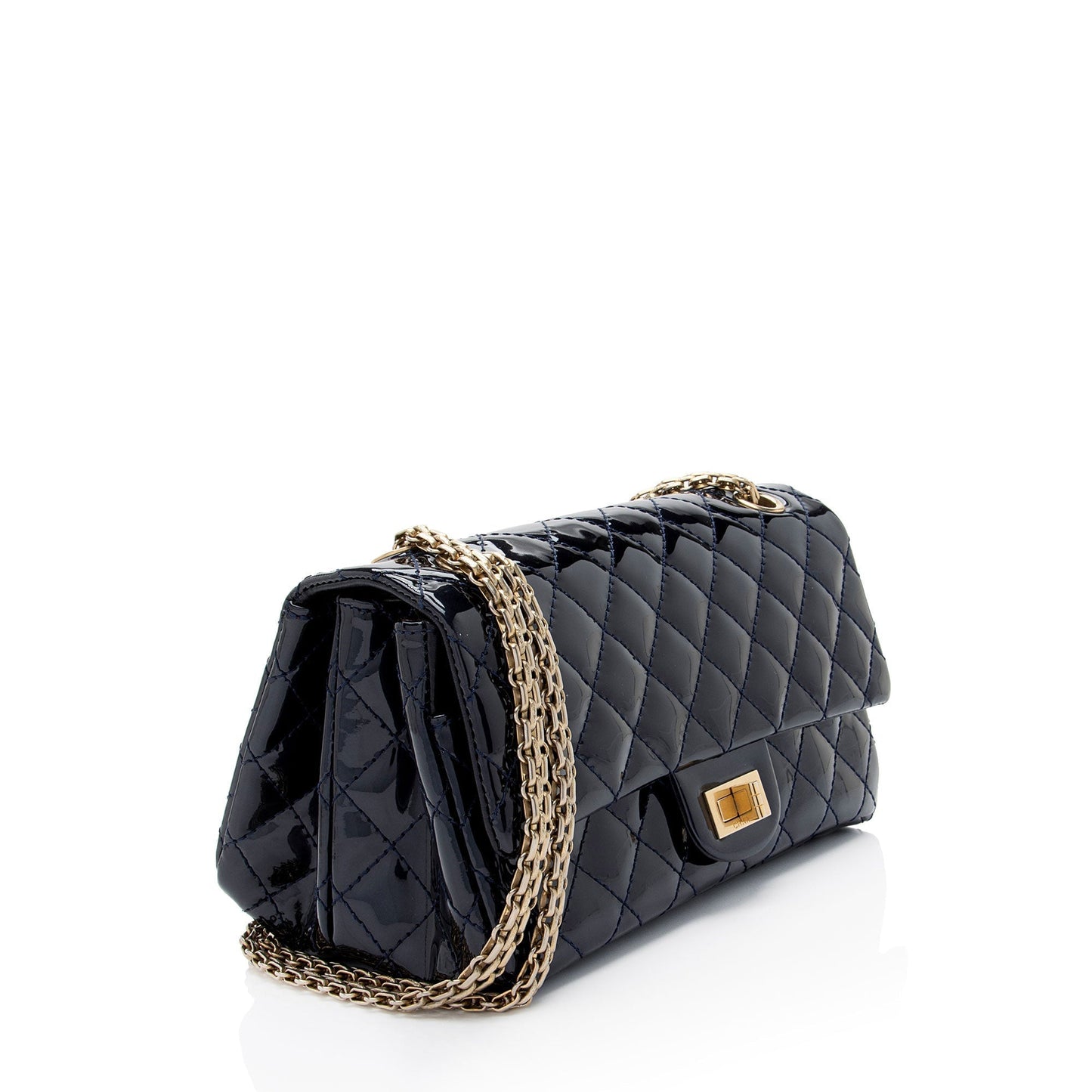 Chanel Patent Reissue Accordion Flap Leather Shoulder Bag