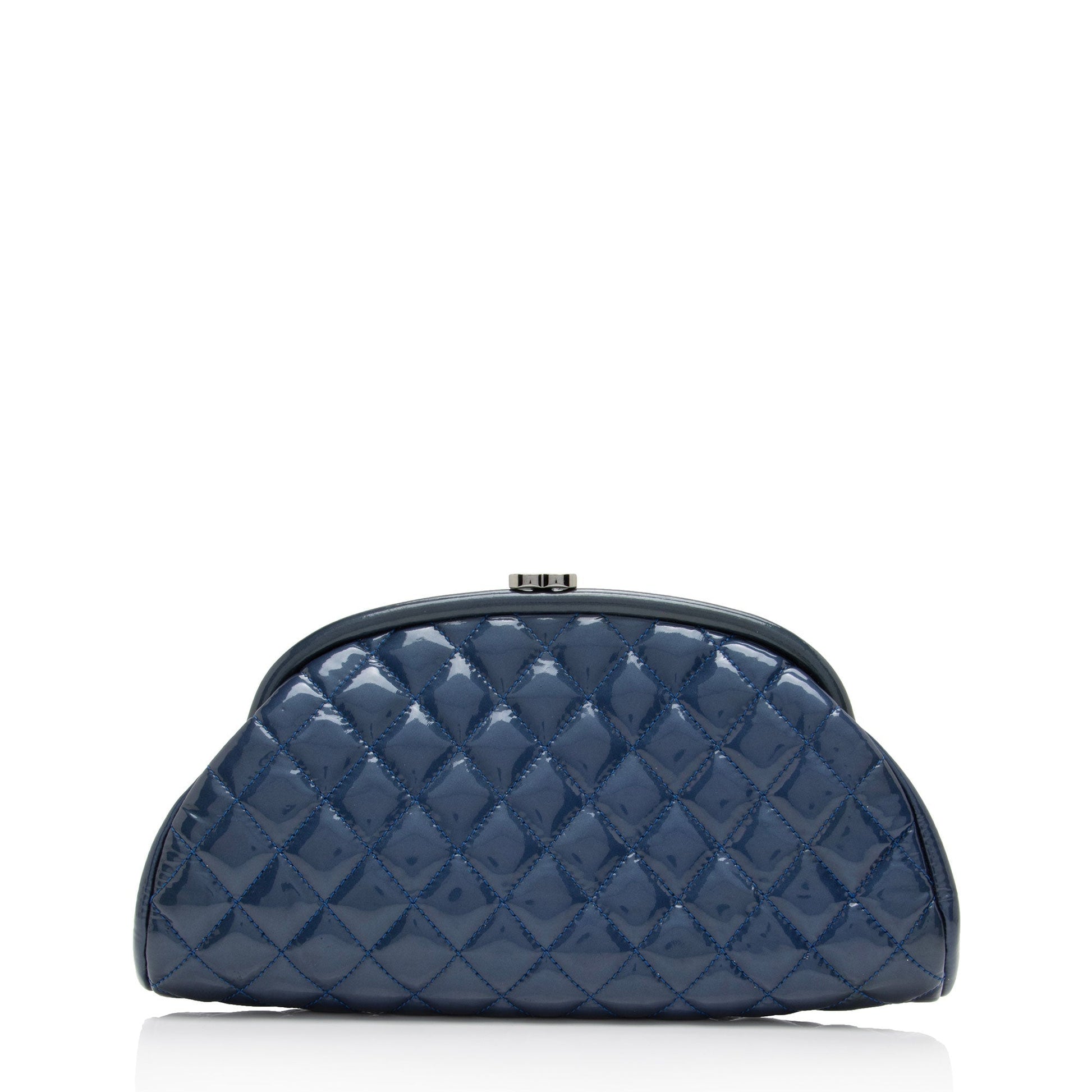 Chanel Patent Timeless SHF-UYzBin Leather Clutch Bag