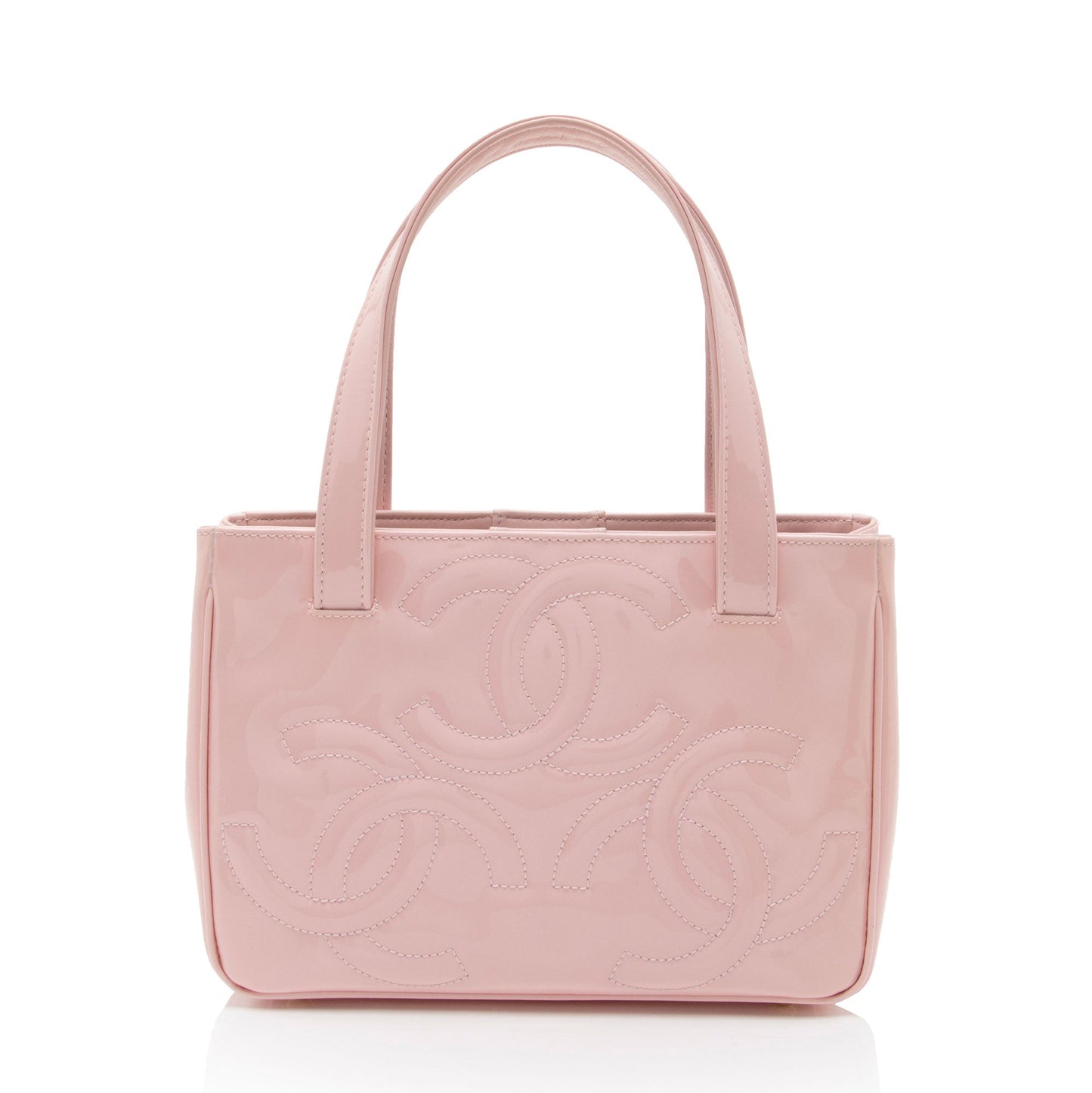 Chanel Patent Triple CC SHF-Kk4uom Small Leather Tote Bag