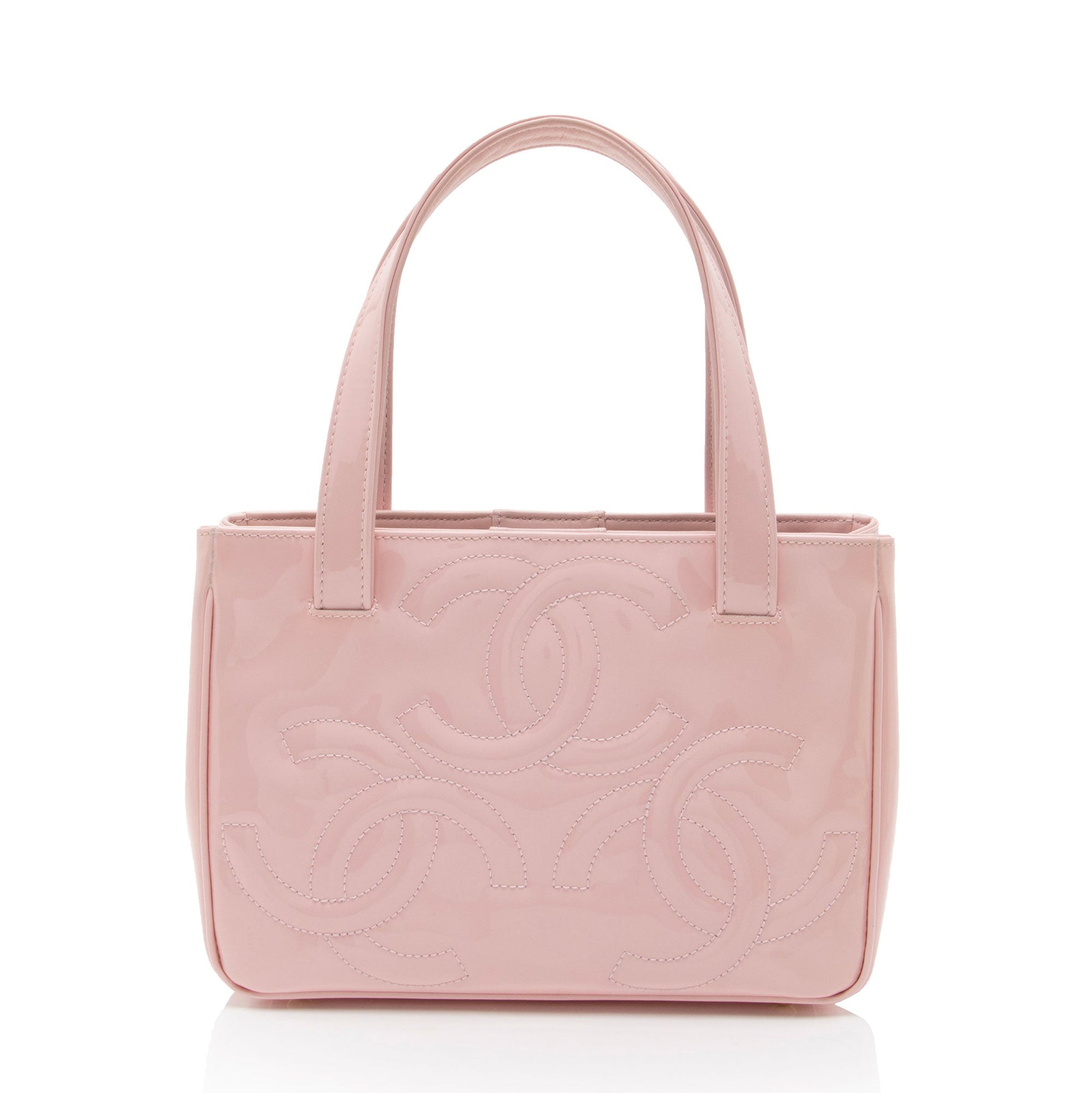 Chanel Patent Triple CC SHF-Kk4uom Small Leather Tote Bag
