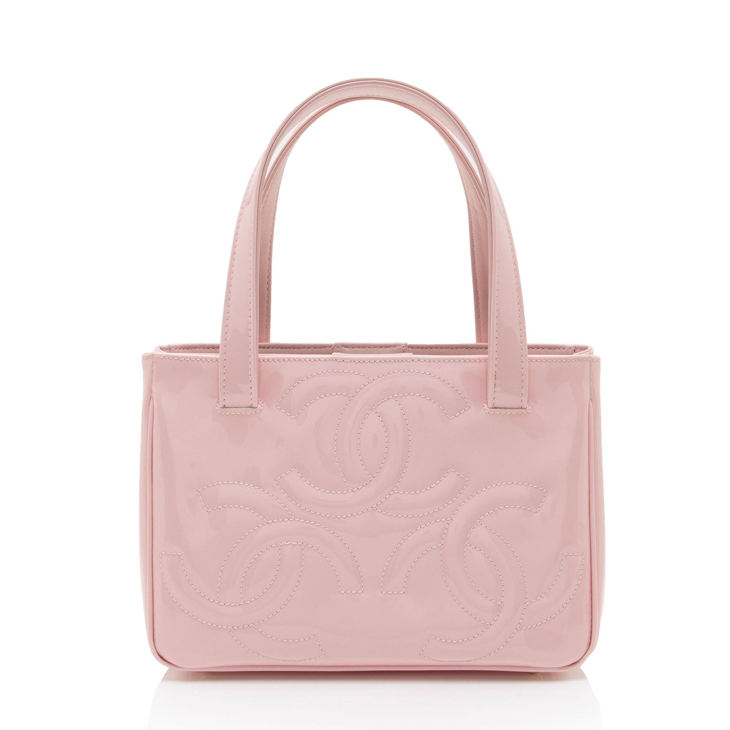 Chanel Patent Triple CC SHF-Kk4uom Small Leather Tote Bag