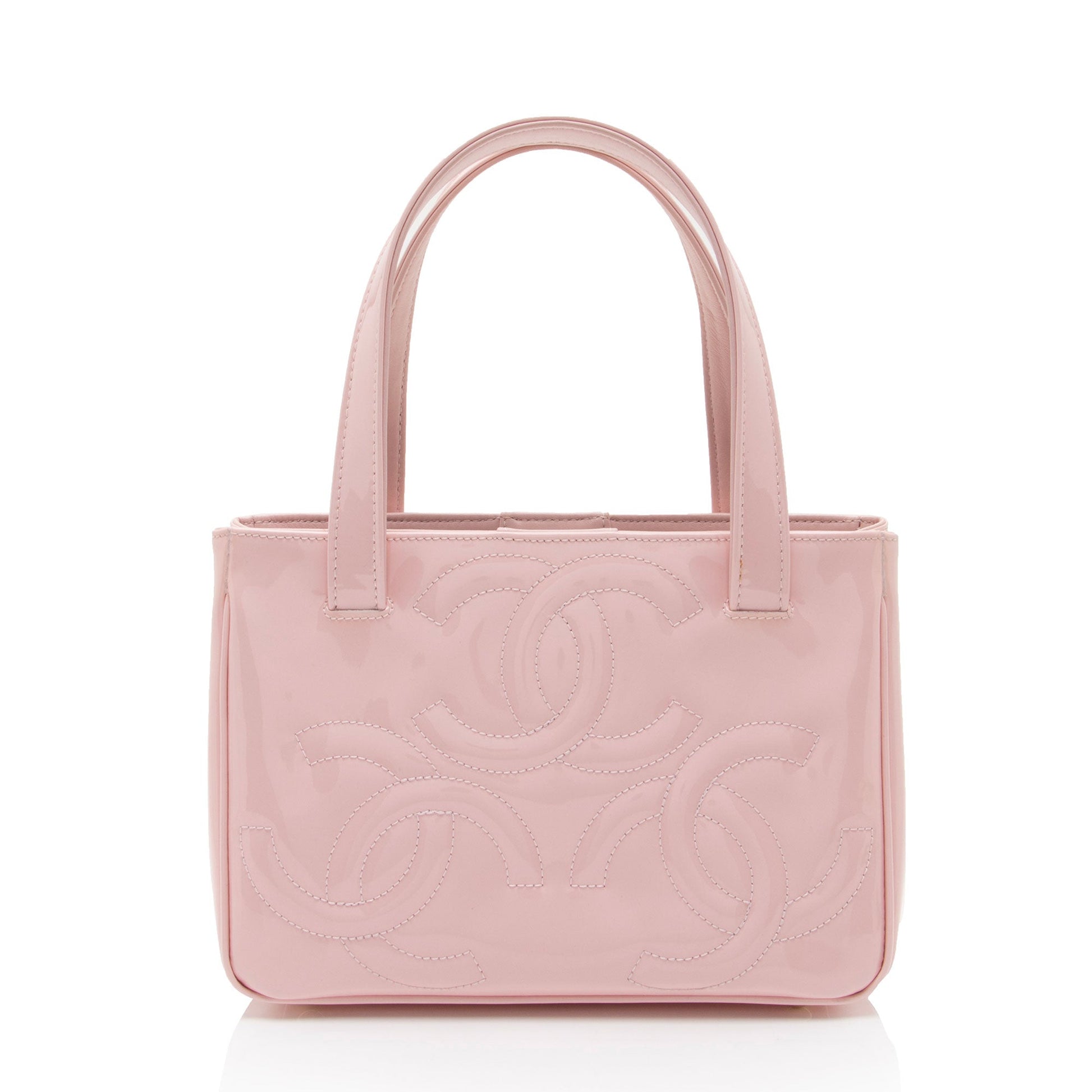 Chanel Patent Triple CC SHF-Kk4uom Small Leather Tote Bag