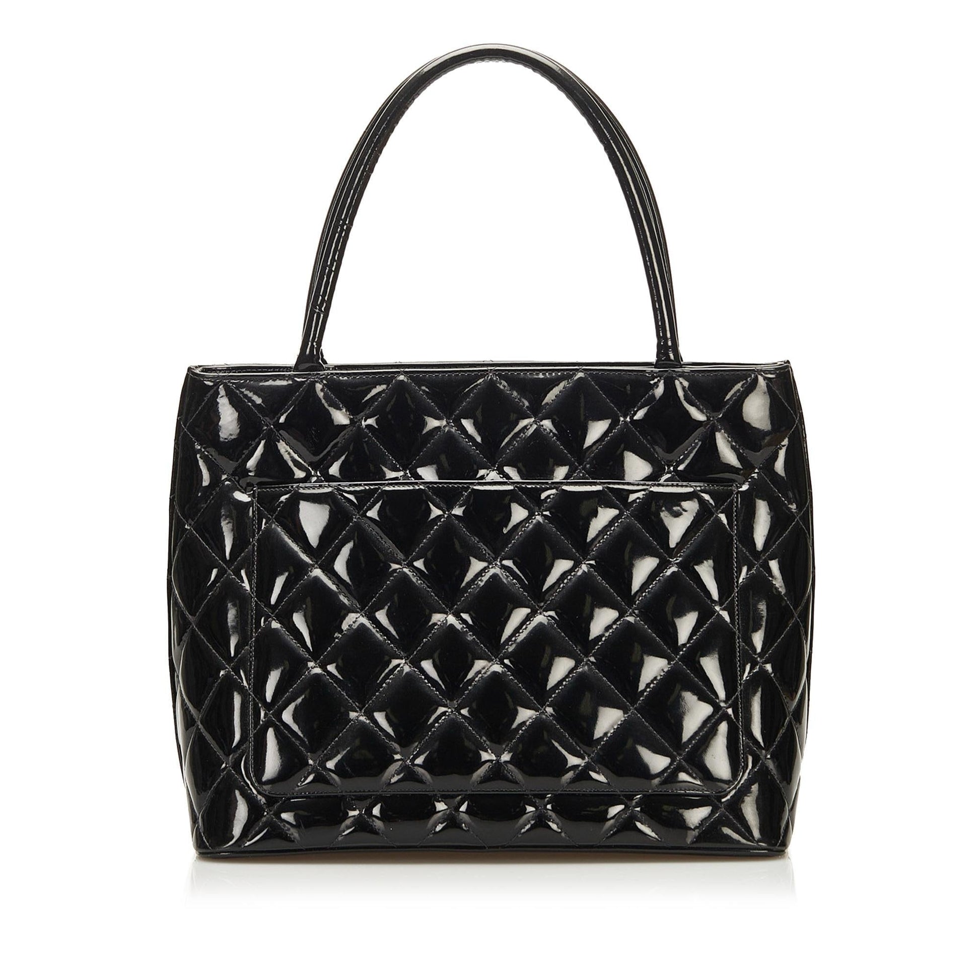 Chanel Patent Medallion SHG Tote Bag
