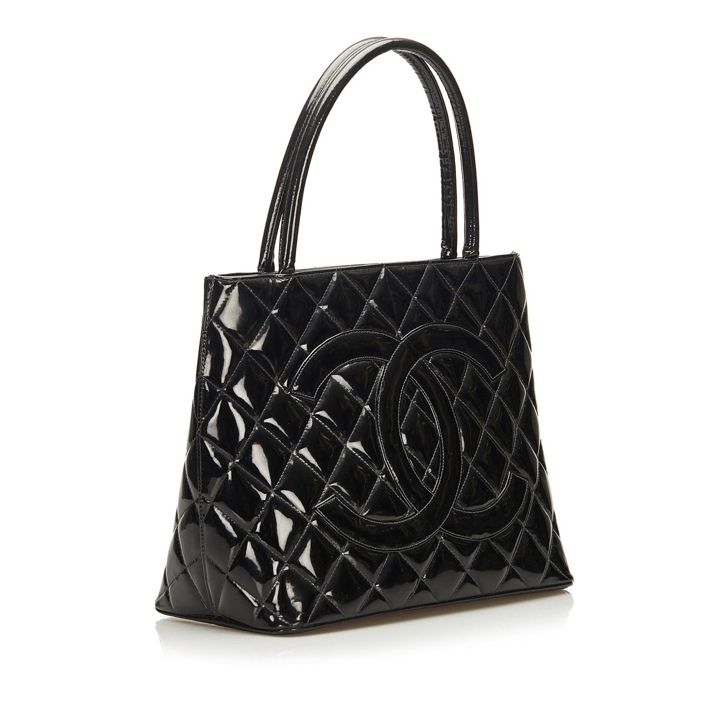 Chanel Patent Medallion SHG Tote Bag