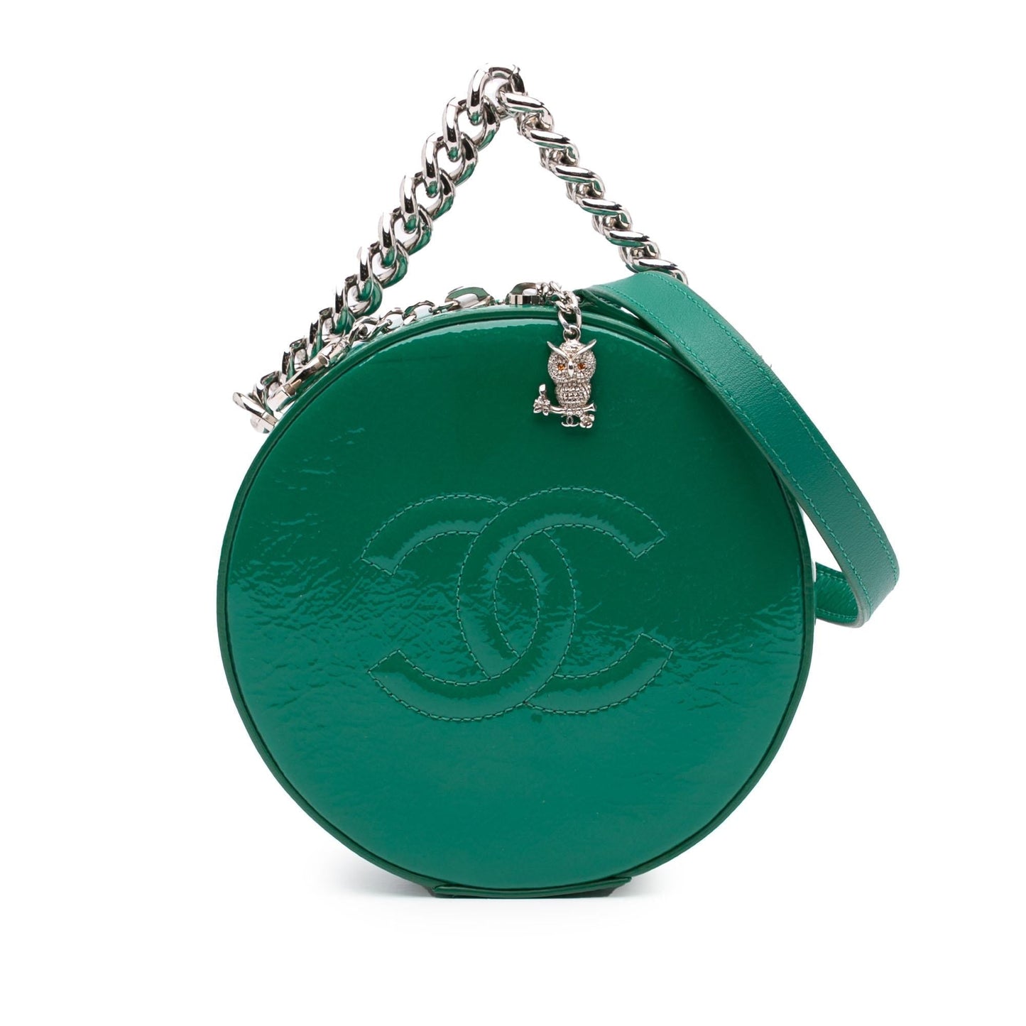Chanel Patent Round As Earth Satchel Bag Satchel 2