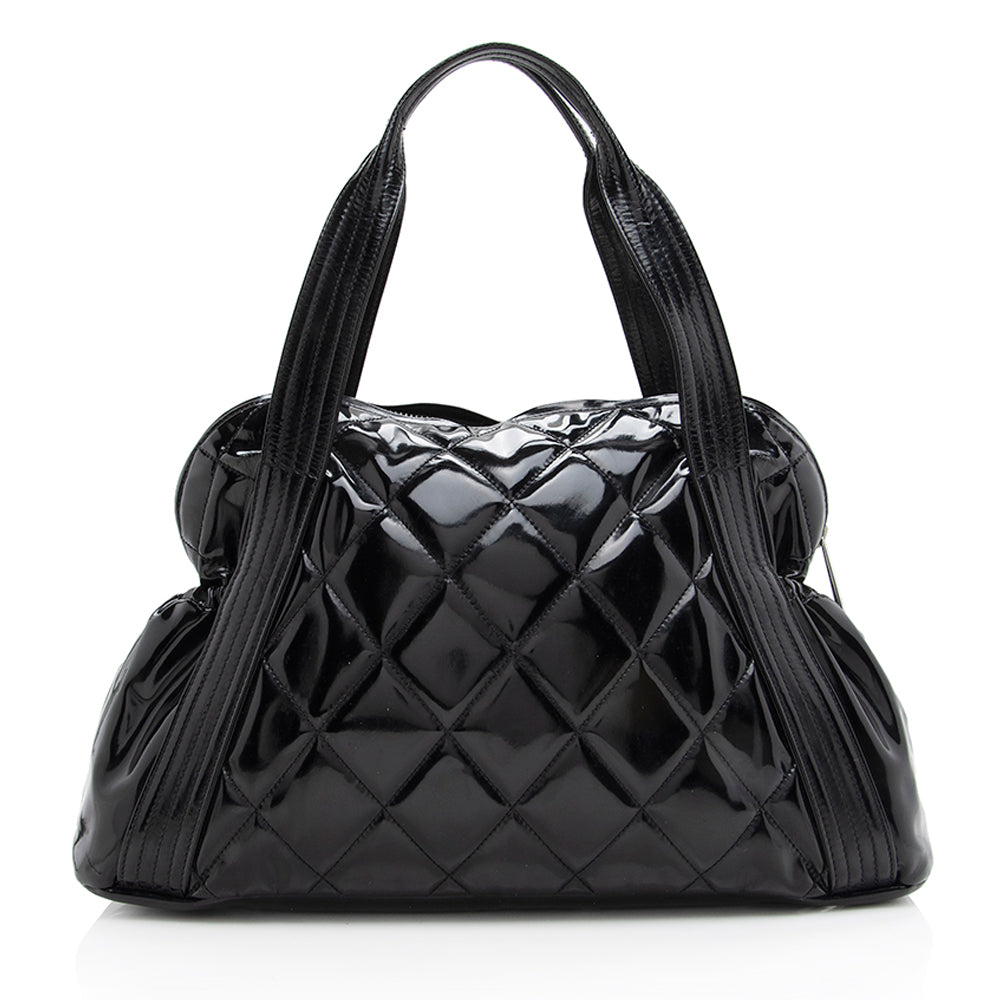 Chanel Patent Vinyl Paris-Shanghai CC Shopping SHF Tote Bag