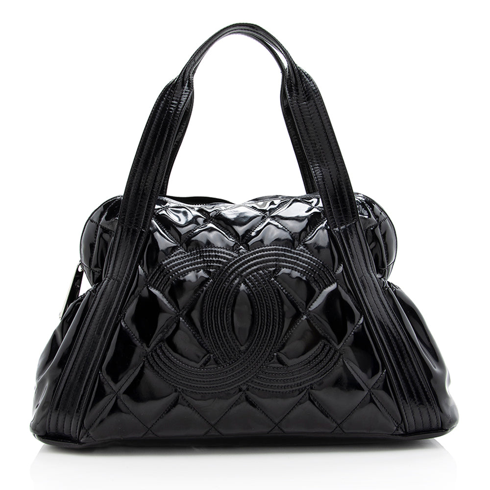 Chanel Patent Vinyl Paris-Shanghai CC Shopping SHF Tote Bag