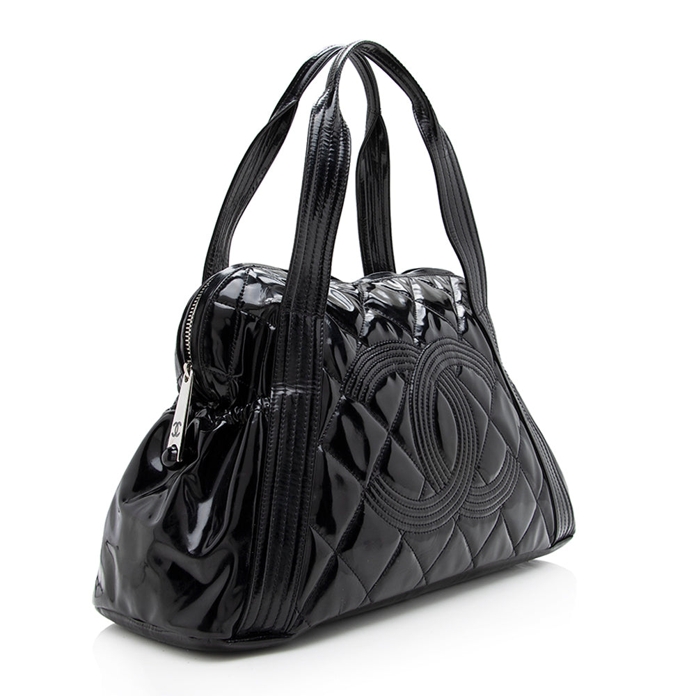 Chanel Patent Vinyl Paris-Shanghai CC Shopping SHF Tote Bag