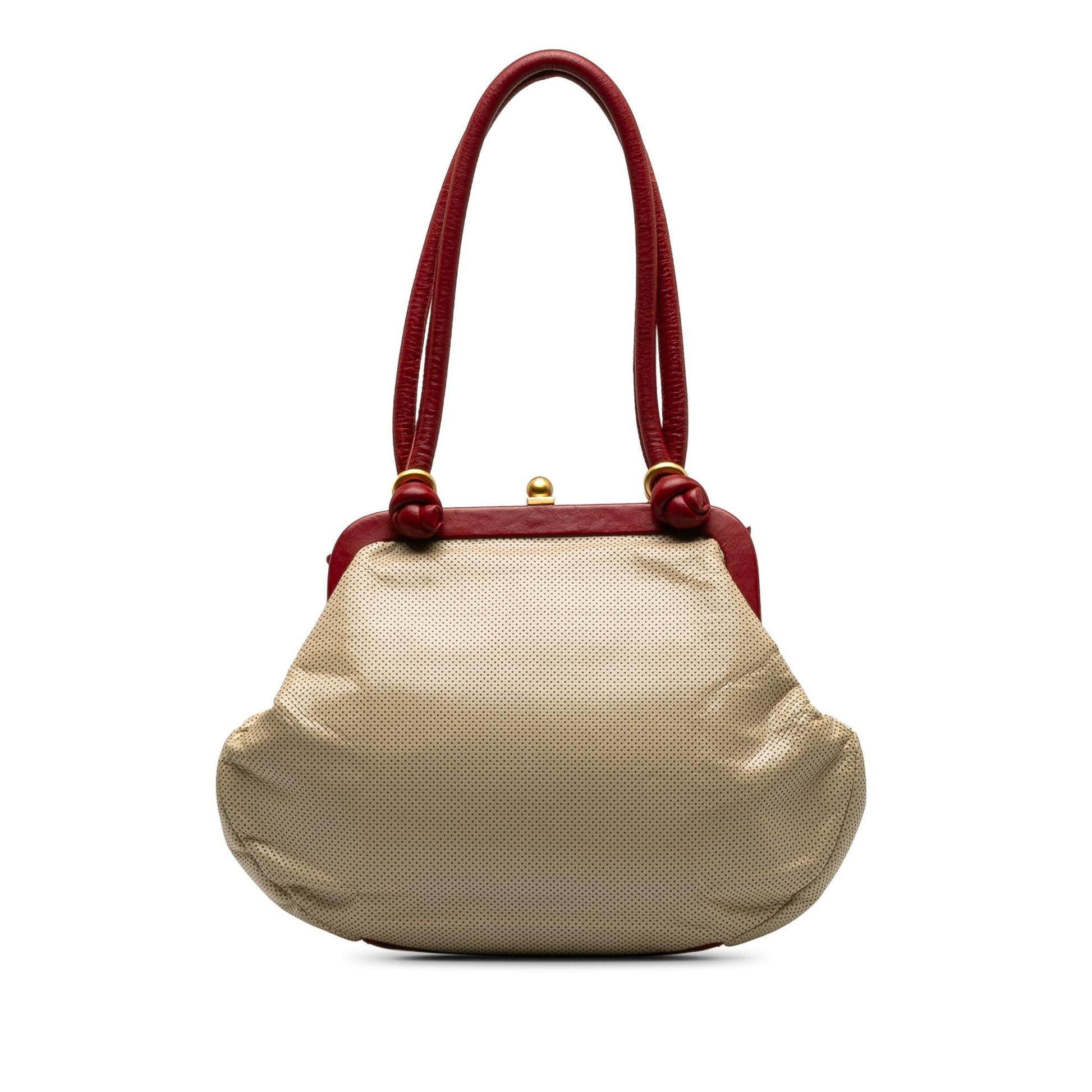 Chanel Perforated Bow Frame SHG-EWnif8 Handbag