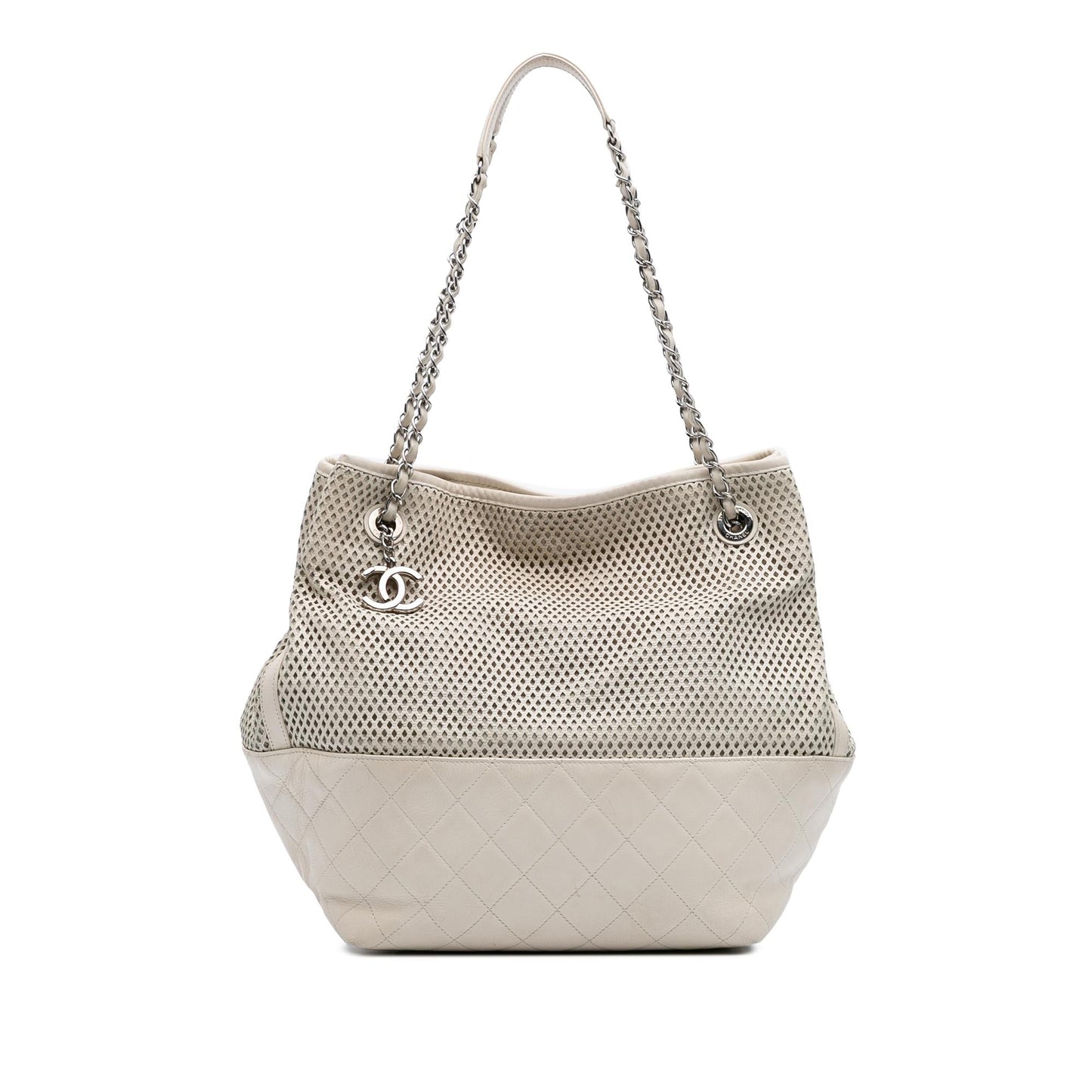 Chanel Perforated Calfskin Up Air North South Tote Bag