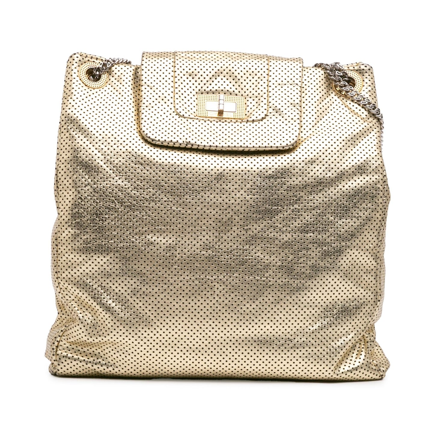 Chanel Perforated Crackled Tote Bag