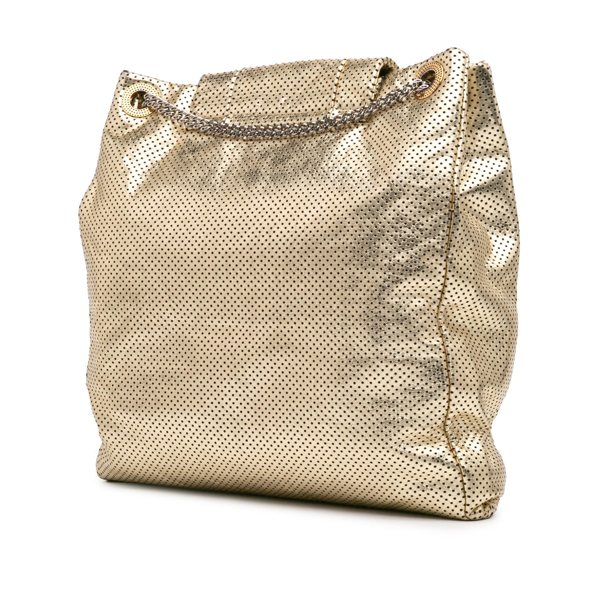Chanel Perforated Crackled Tote Bag