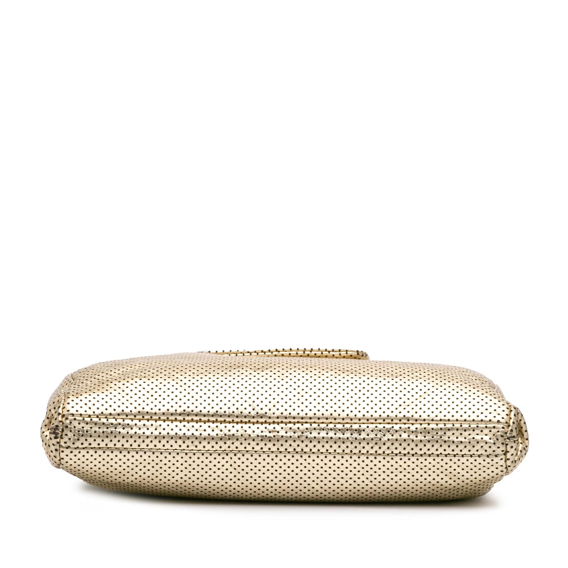 Chanel Perforated Crackled Tote Bag Perforated Crackled