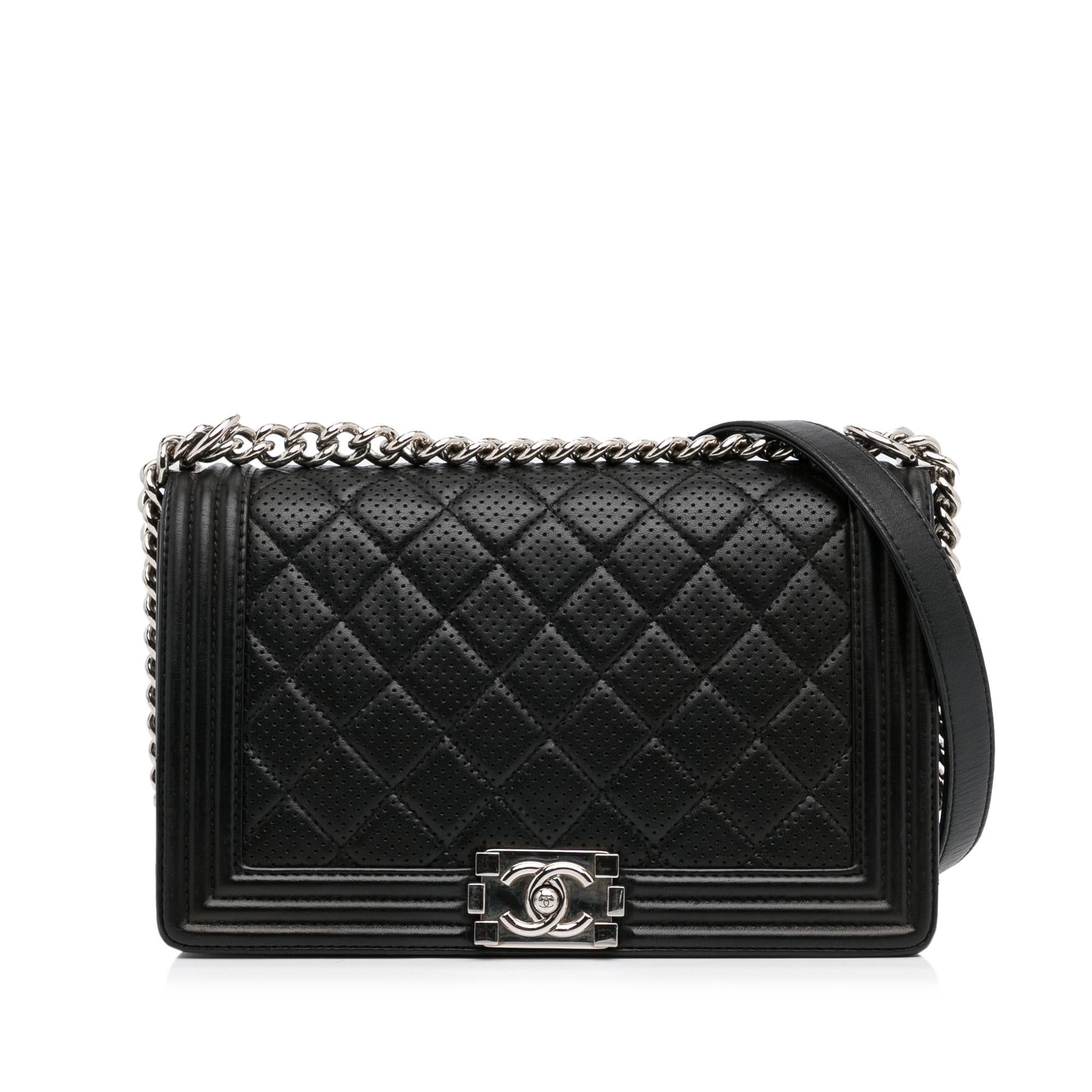 Chanel Perforated Lambskin Boy Flap SHG-5uI7Qu Handbag
