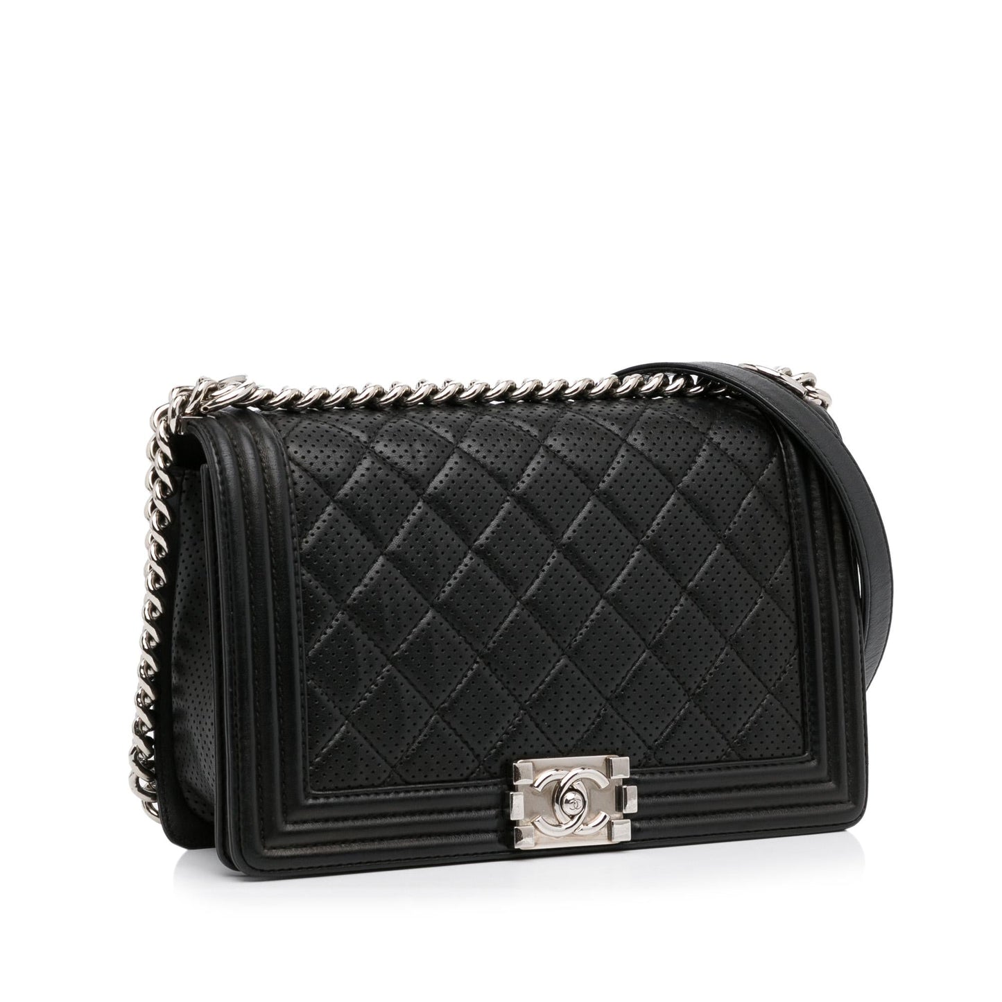 Chanel Perforated Lambskin Boy Flap SHG-5uI7Qu Handbag