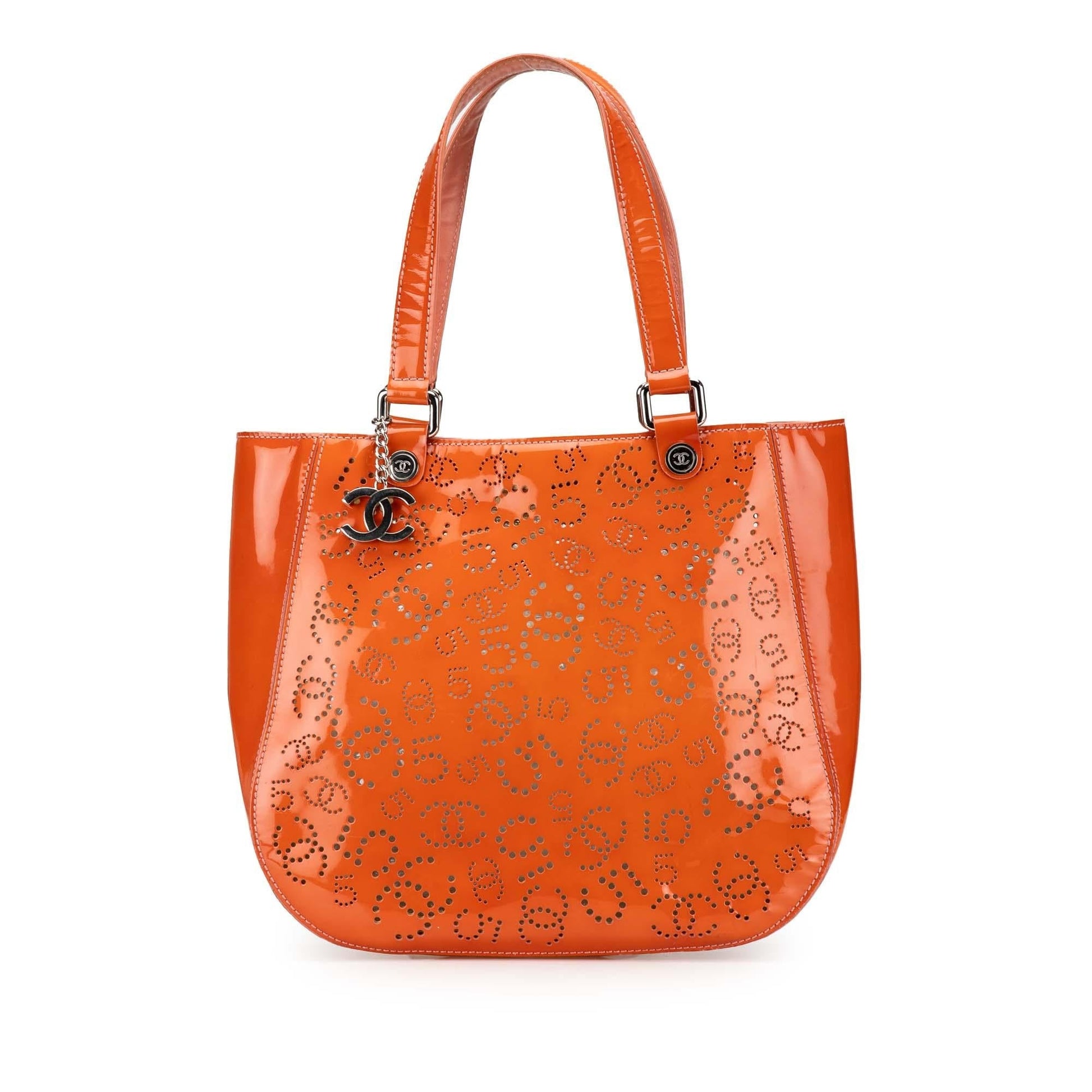 Chanel Perforated Patent CC No. 5 Tote Bag
