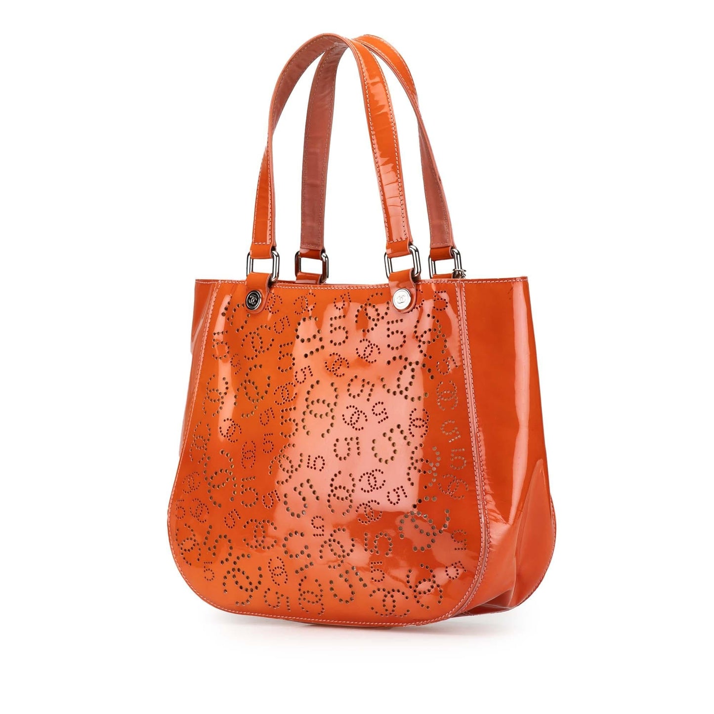 Chanel Perforated Patent CC No. 5 Tote Bag