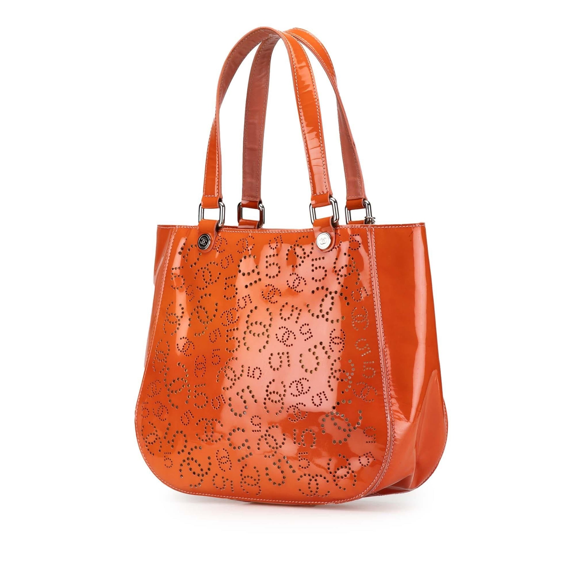 Chanel Perforated Patent CC No. 5 Tote Bag