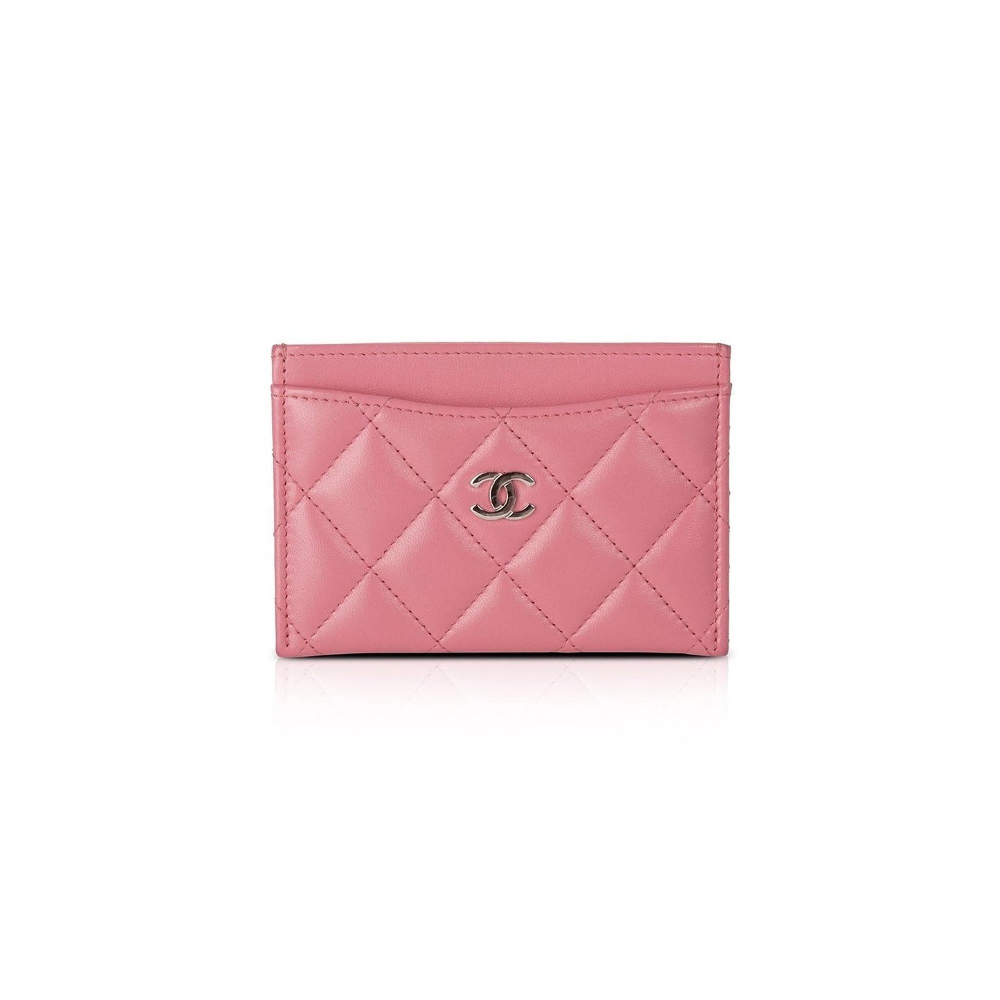 Chanel Classic Card Holder Lambskin Pink Wallet Case