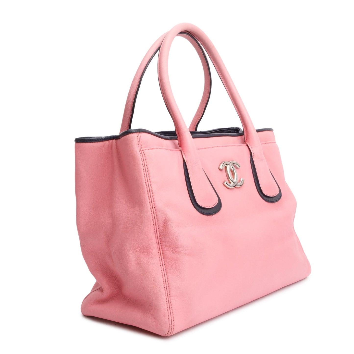 Chanel Executive Cerf Shopper Leather Calfskin Pink Travel Bag