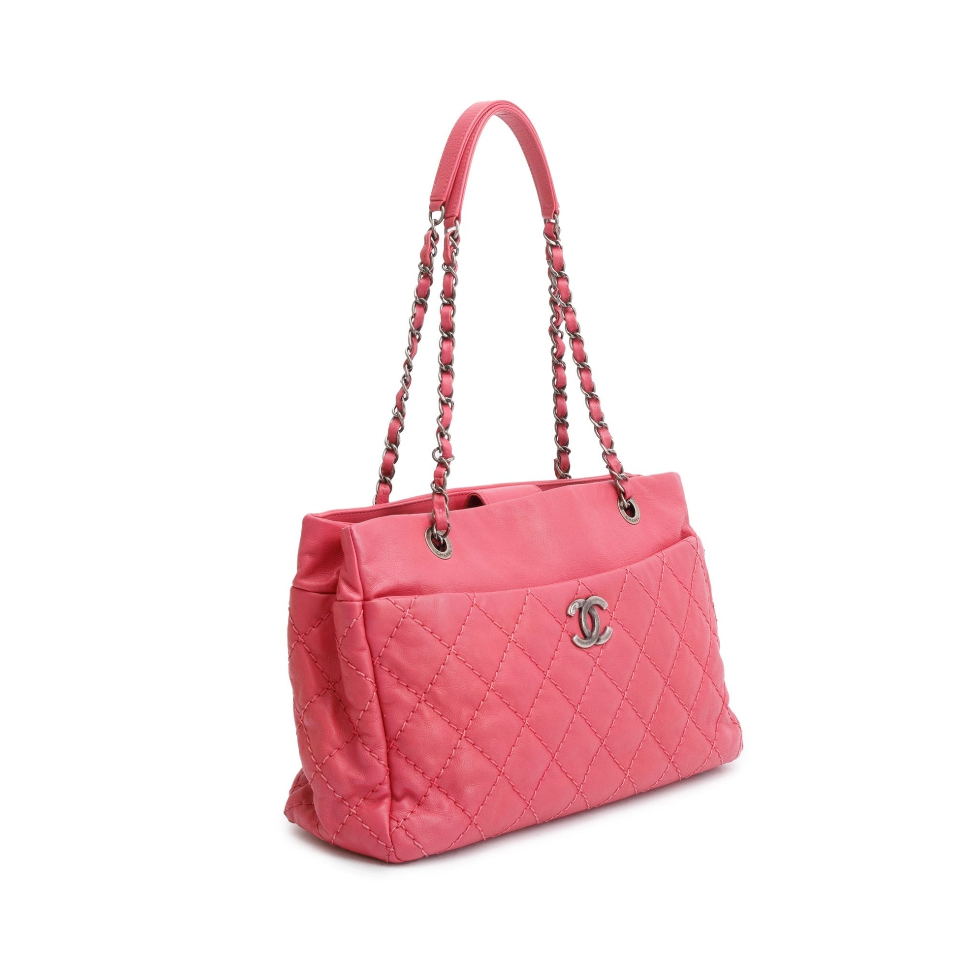 Chanel Stitch It Leather Calfskin Pink Travel Bag