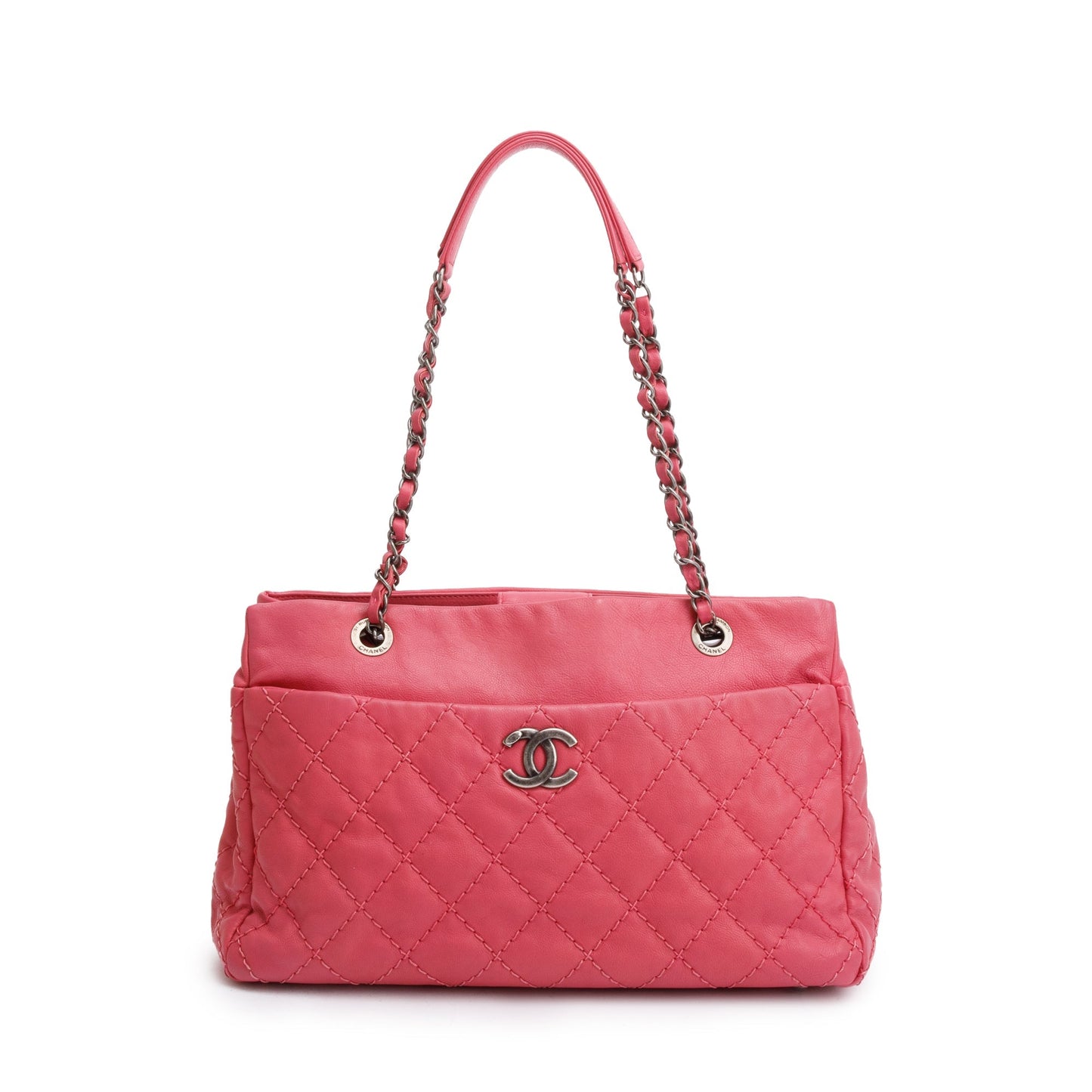 Chanel Stitch It Leather Calfskin Pink Travel Bag
