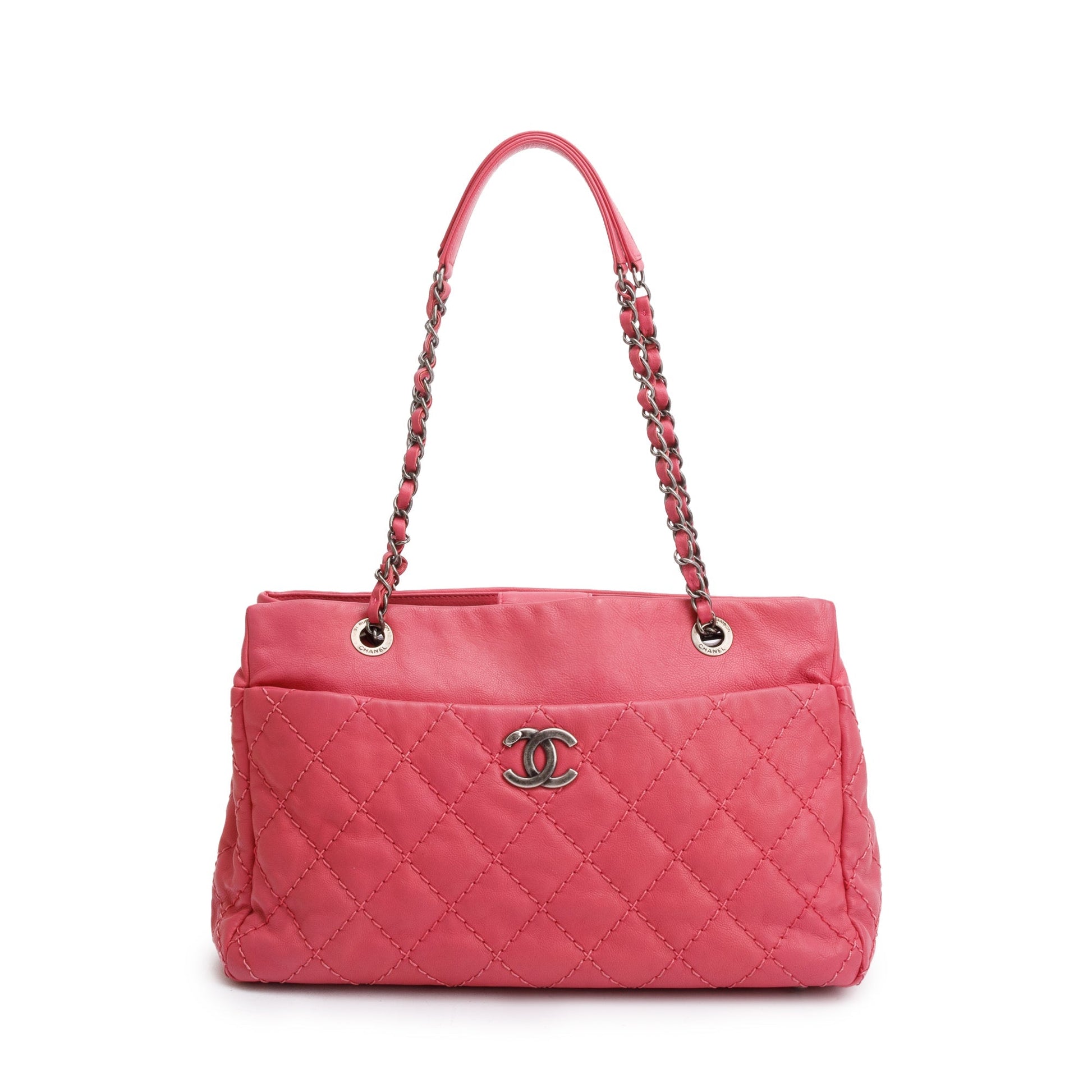 Chanel Stitch It Leather Calfskin Pink Travel Bag