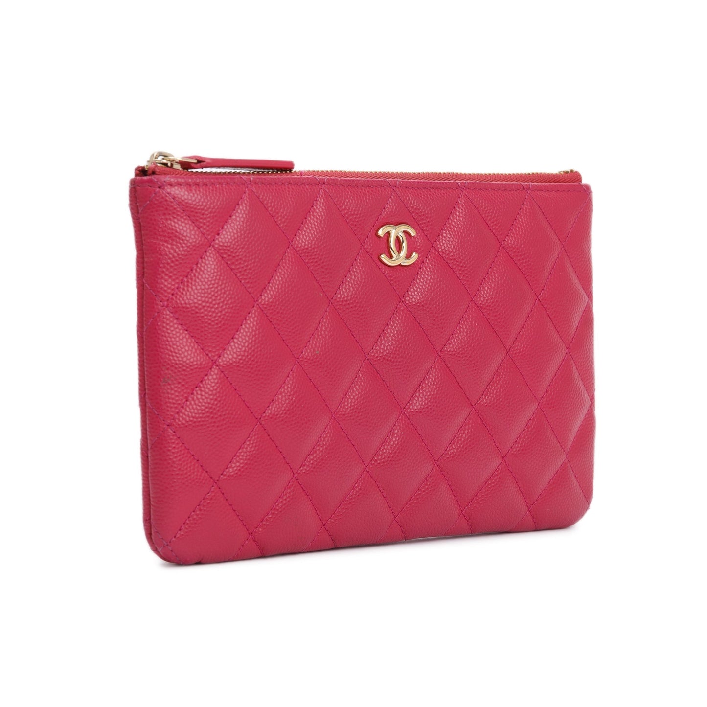 Chanel Caviar Classic O Leather Pink Travel Bag