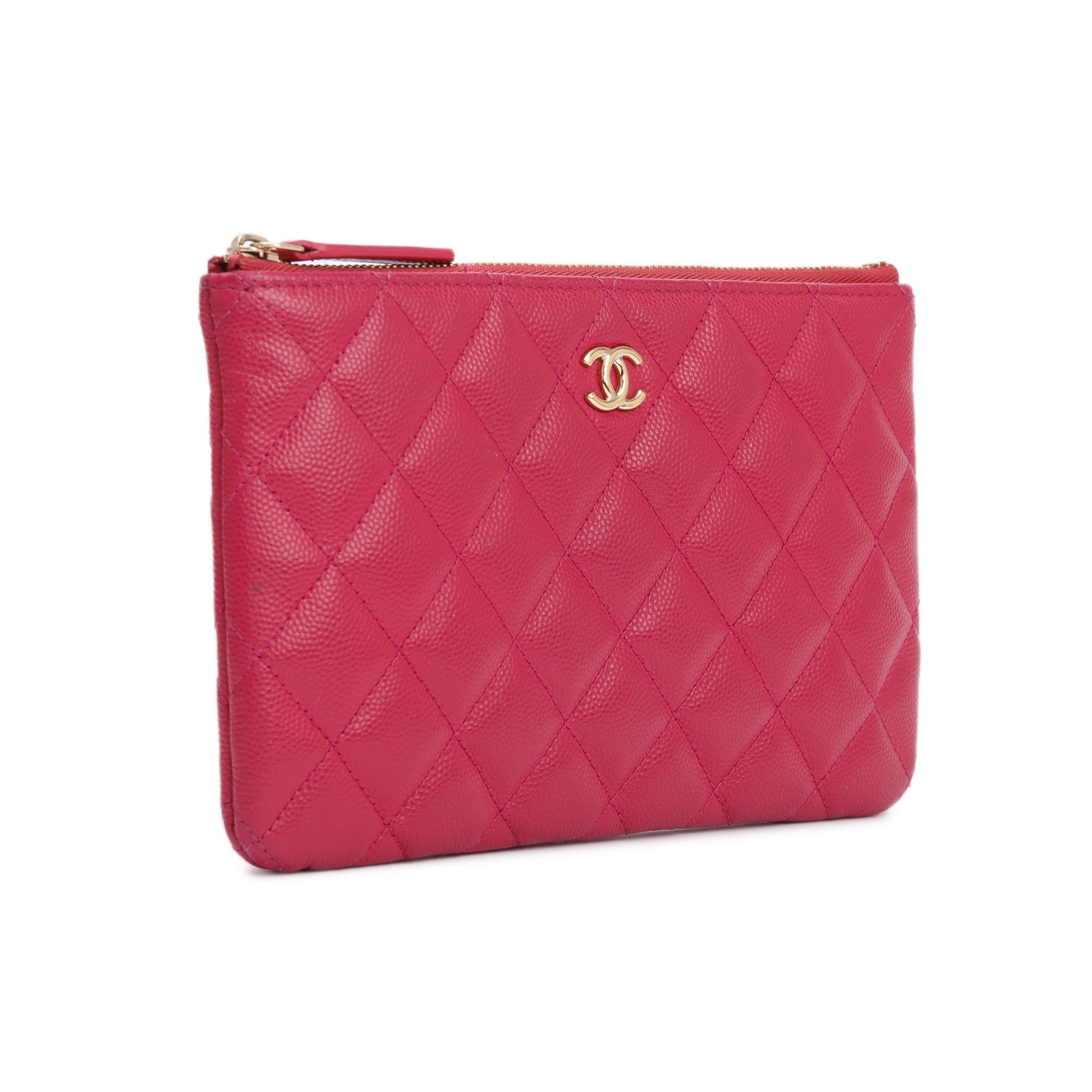 Chanel Caviar Classic O Leather Pink Travel Bag