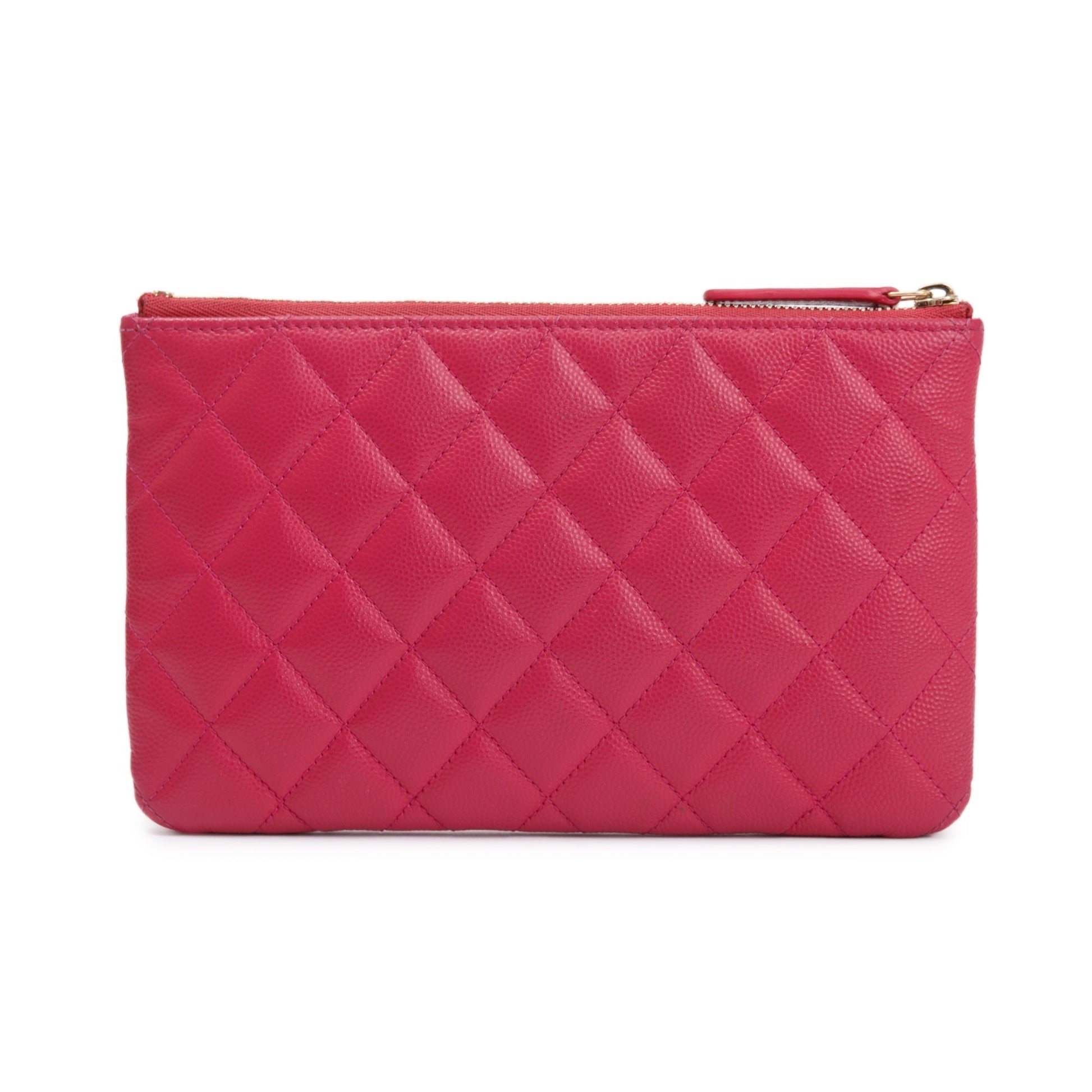 Chanel Caviar Classic O Leather Pink Travel Bag