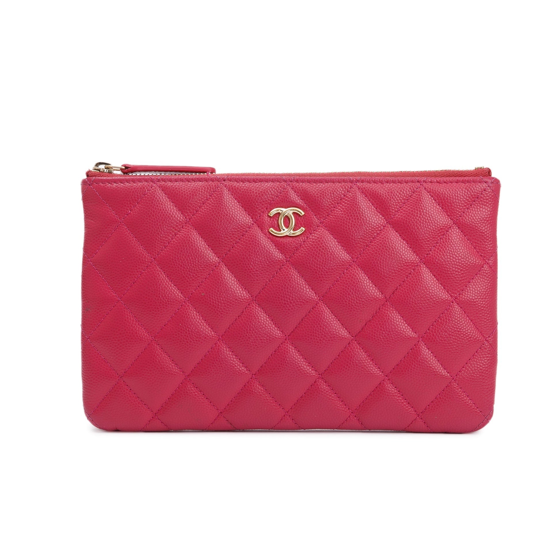 Chanel Caviar Classic O Leather Pink Travel Bag